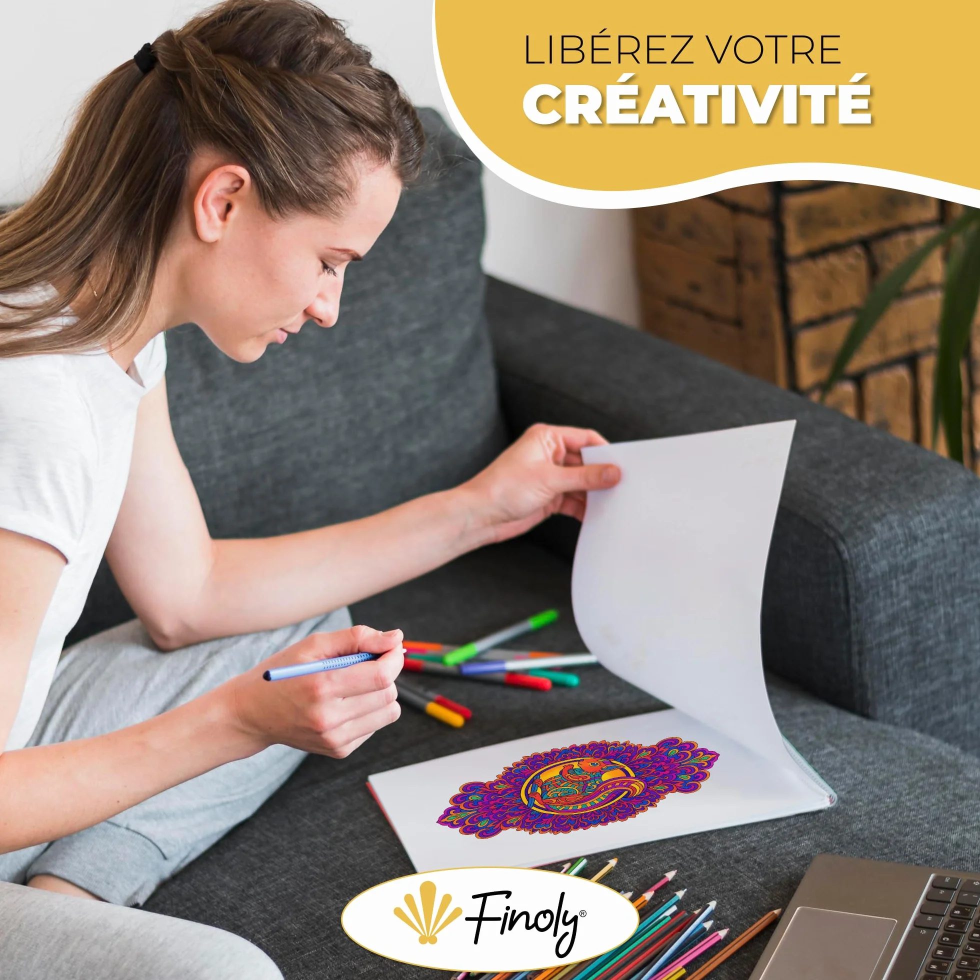 Libro Mandala da Colorare Adulti Magical Patterns 30 Illustrazioni Originali A4 Carta Premium Rilegatura a Spirale
