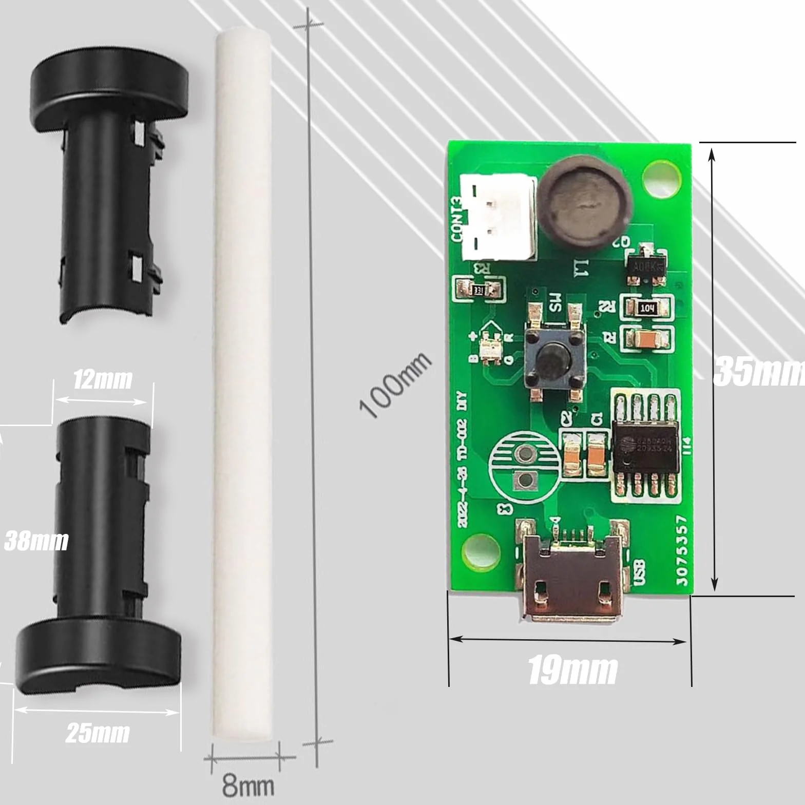 5 pezzi 20 mm produttore di nebbia a ultrasuoni Fogger atomizzatore piastra pellicola accessori umidificatore guarnizione in gomma