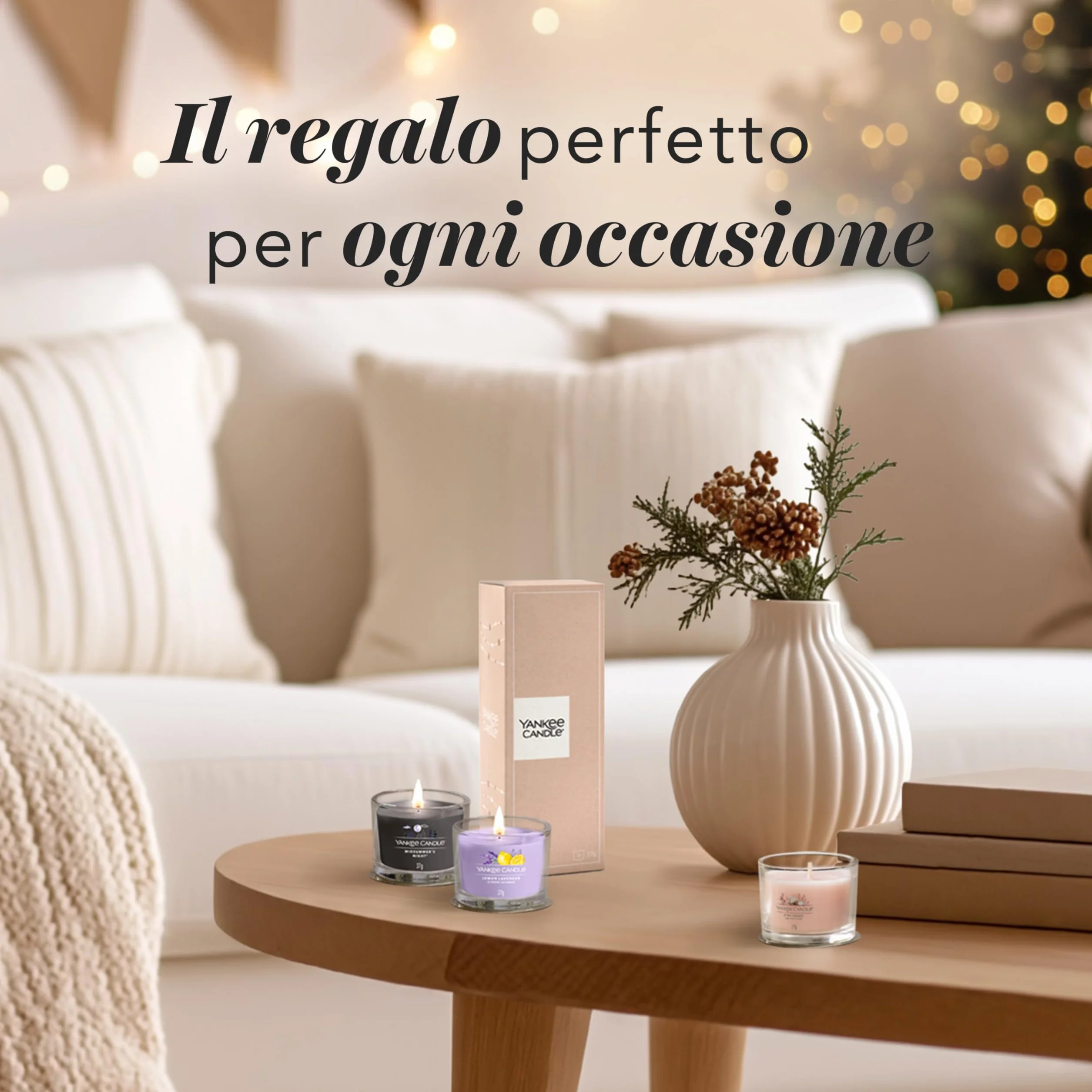 Yankee Candle Set regalo candele profumate 3 mini candele votive cera di soia