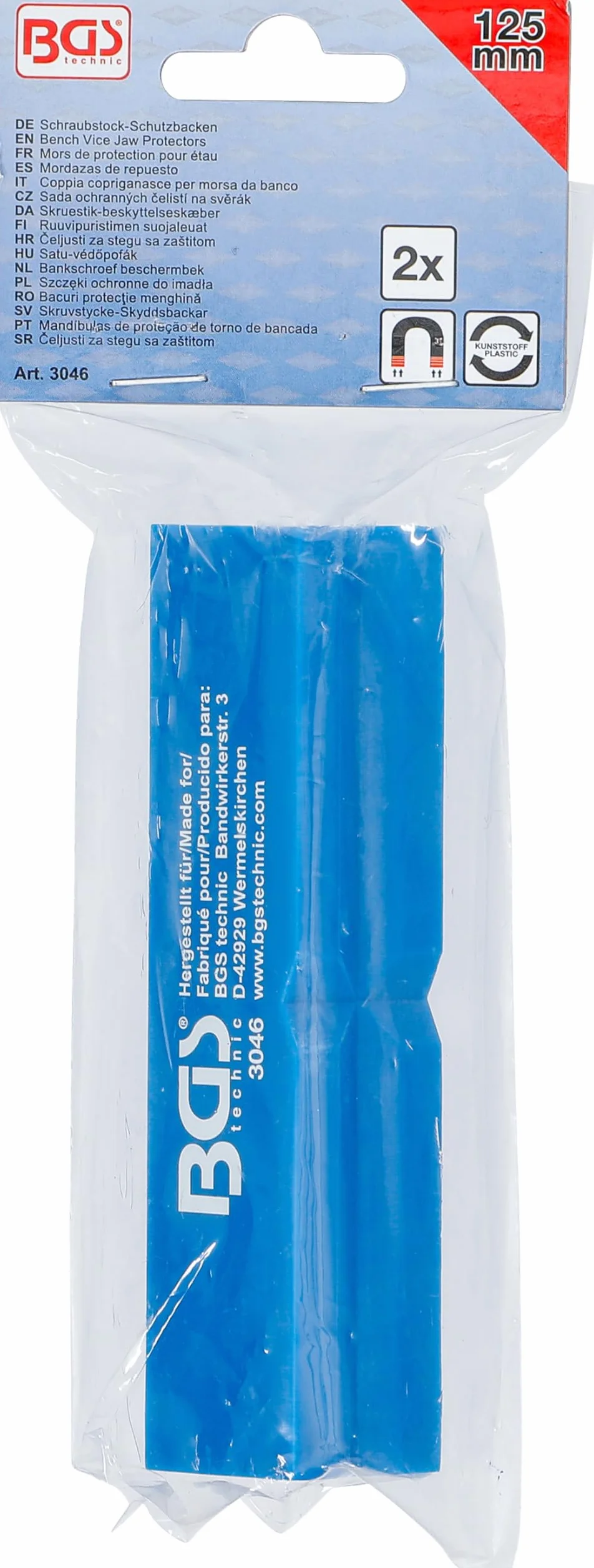 BGS 3046 | Coppia copriganasce per morsa da banco | plastica | larghezza 125 mm | 2 pz.
