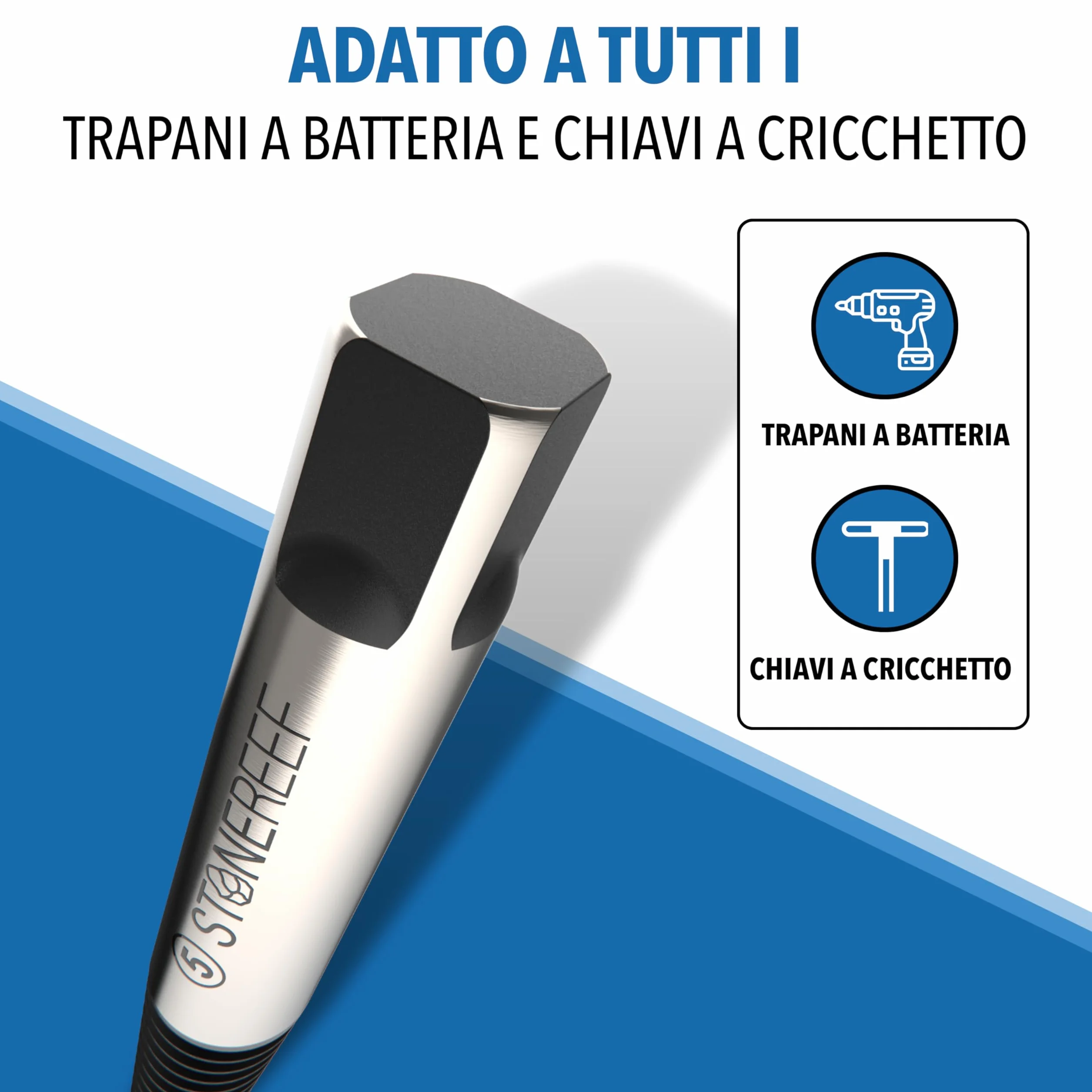 Set di estrattori per viti professionale [5 pezzi in HSS 4341] – Estrattore a sinistra professionale, estrattore per viti, strumento di svitamento a sinistra, rimozione viti, trapano a sinistra..