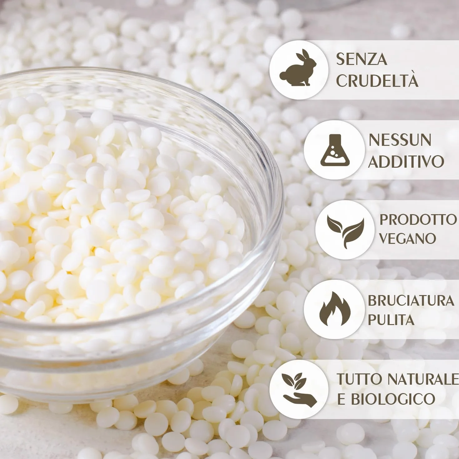Cera di soia per candele 5KG, cera per candele di prima qualità di Waxcanpy, cera per candele fai da te, cera di soia organica 100% naturale per candele