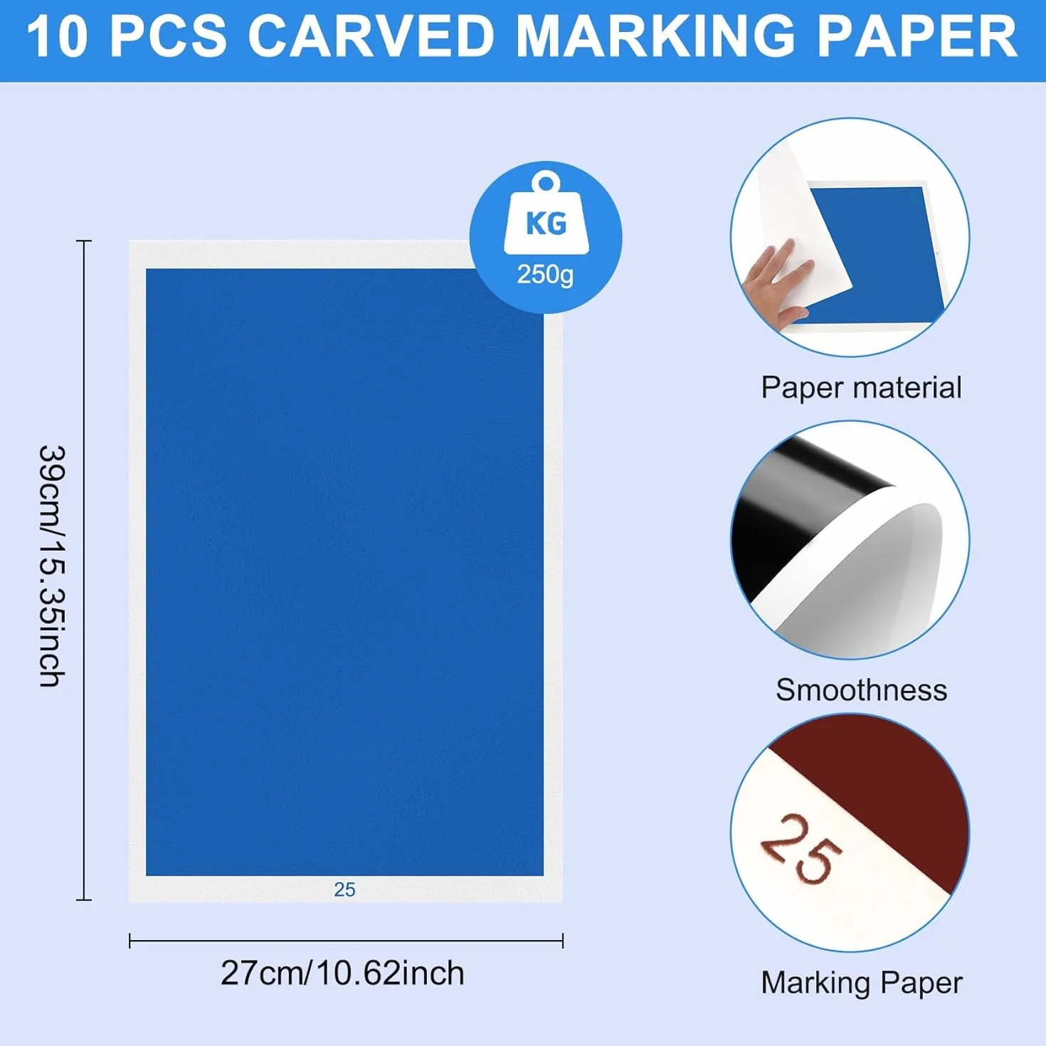 Materiale per Incisione Laser, 10 Pezzi Carta per Incisione, 27x39cm Carta Colorata per Incisione Laser e Colorazione di Materiali Non Metallici, Colorazione Permanente