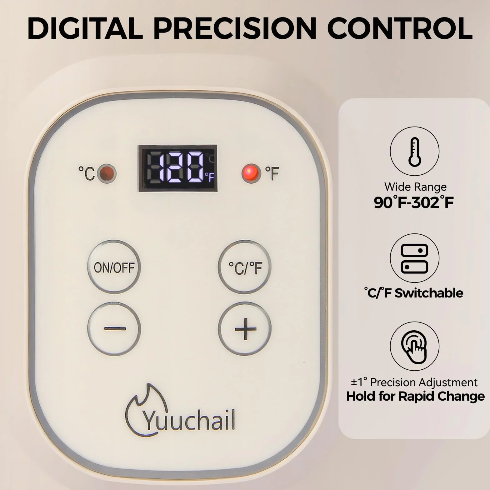 Yuuchail Sciogli cera elettrico da 1,5 litri con display digitale, controllo preciso della temperatura 30-150 °C, spegnimento automatico dopo 3 ore per la produzione di candele e sapon
