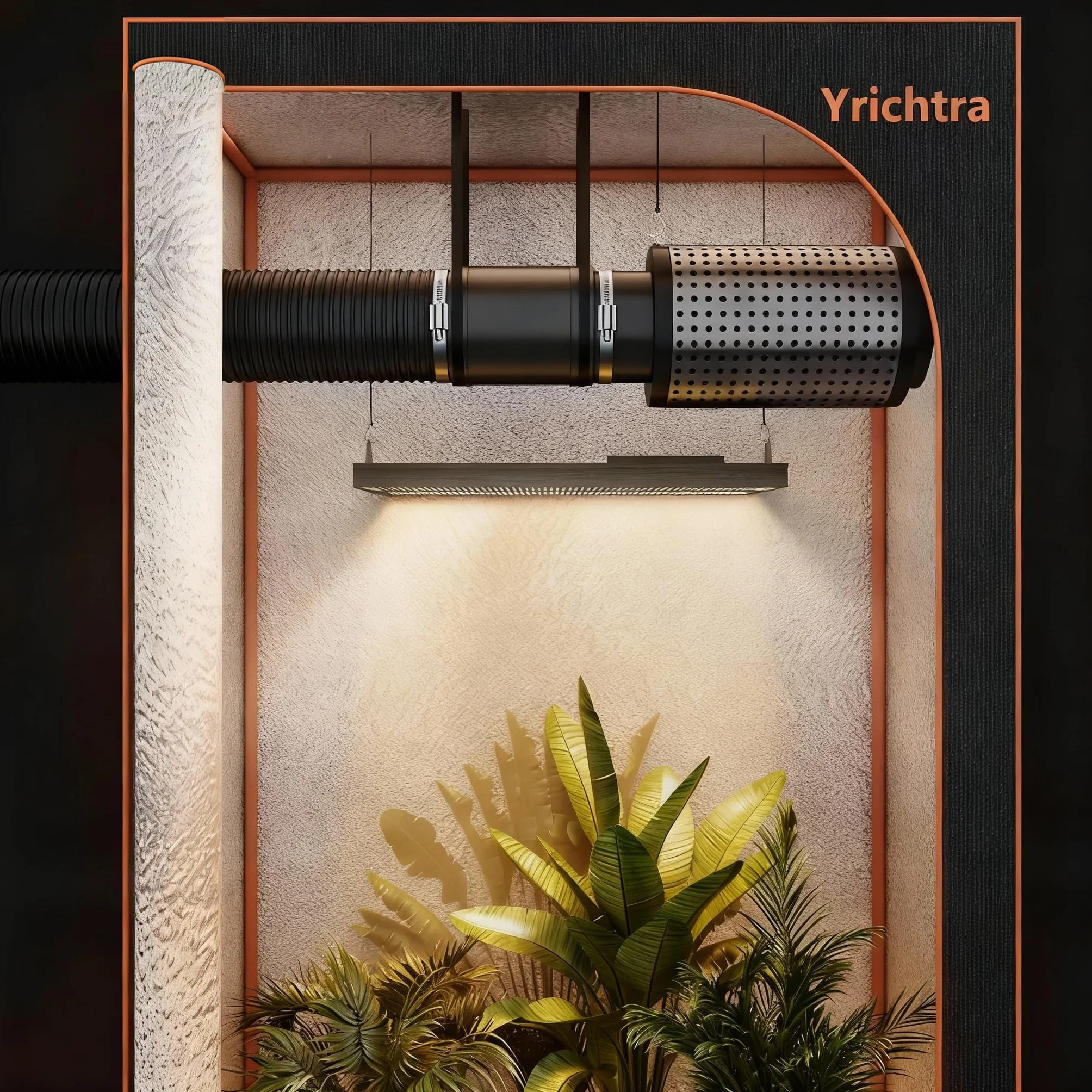 Ventola Aspirazione 100mm a Velocità Regolabile, Estrattore Aria Silenzioso 221 m³/h con Motore EC, Aspiratore per Condotti per Bagno, Cantina, Garage e Grow Tent, Nero