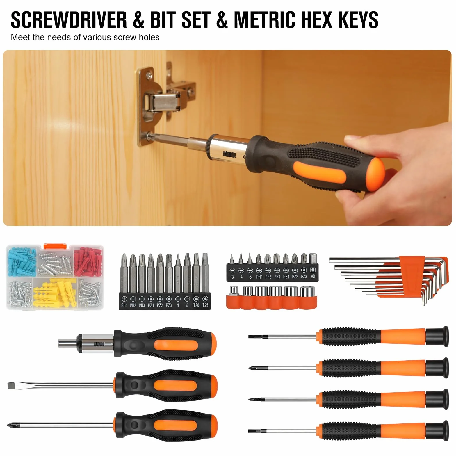 GALAX PRO Cassetta Attrezzi Completa 160 Pezzi Kit Utensili Manuali con Cacciaviti Cricchetto Pinze