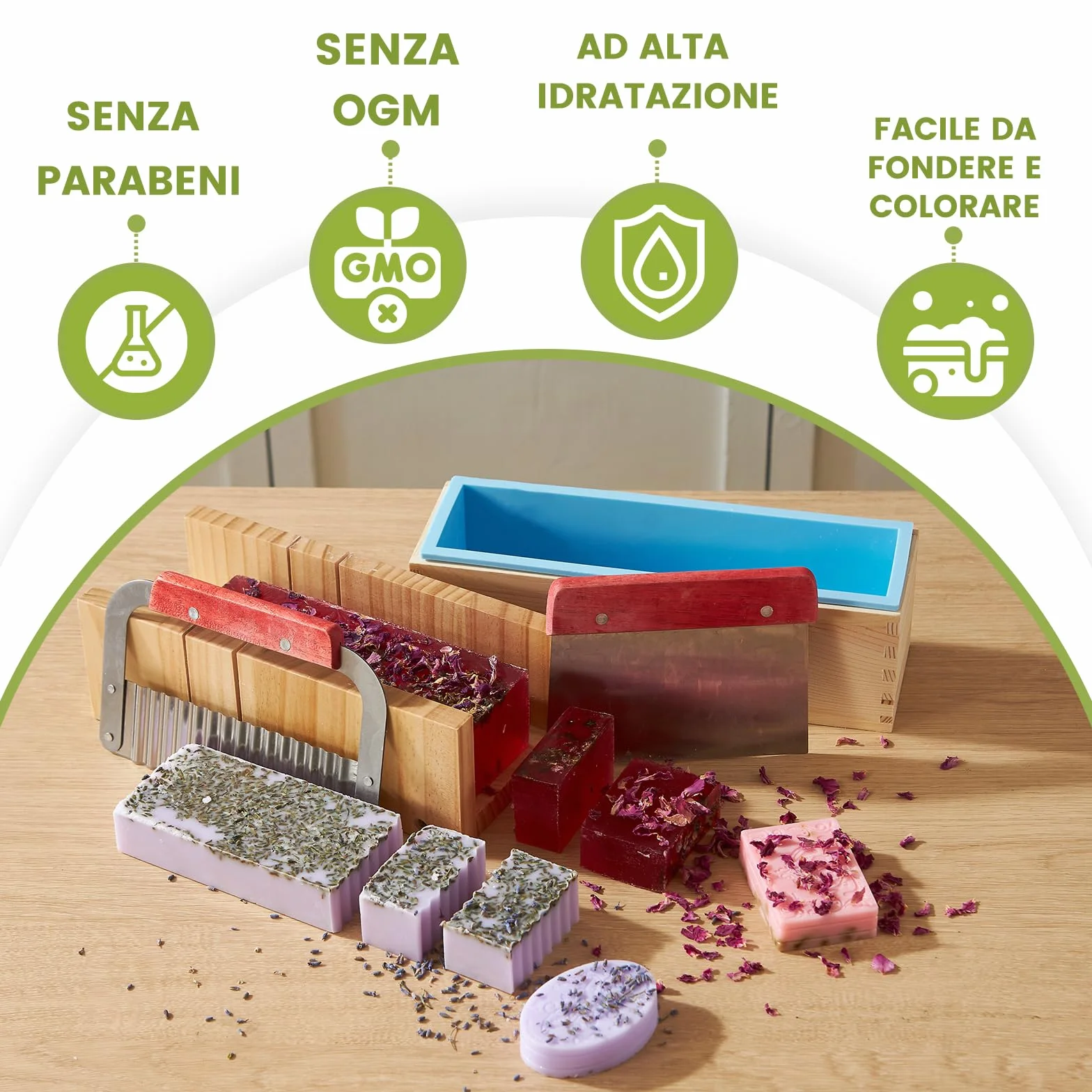 LFISGNN Set Di Candele E Sapone 2 in 1 Per Principianti, Set Completo Fai Da Te Per Realizzare Bastoncini Di Sapone Fatti A Mano E Candele Profumate Con Pentola E Accessori