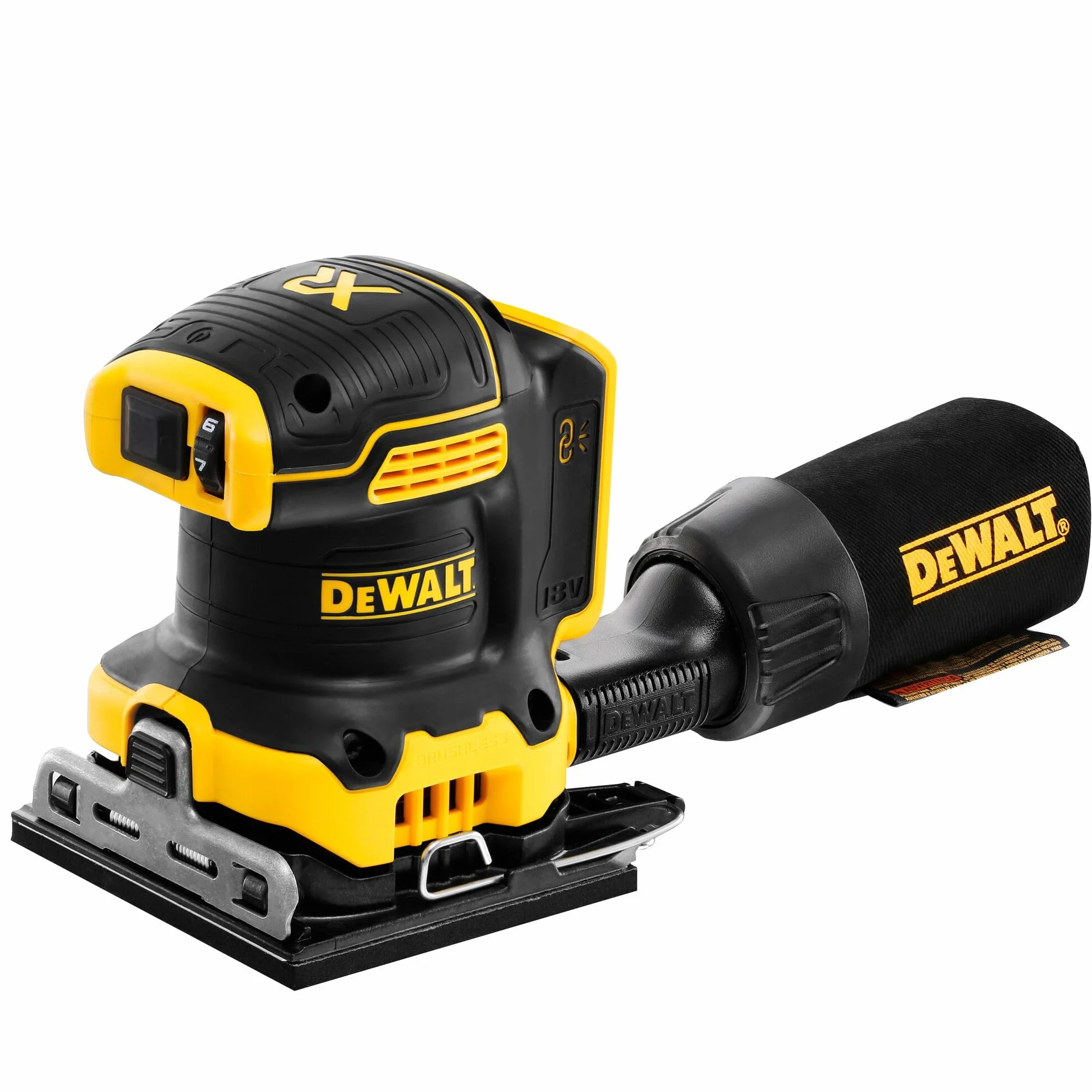 DEWALT DCW200N-XJ 18V XR Brushless 1/4 Foglio Palm Sander (unità nuda)