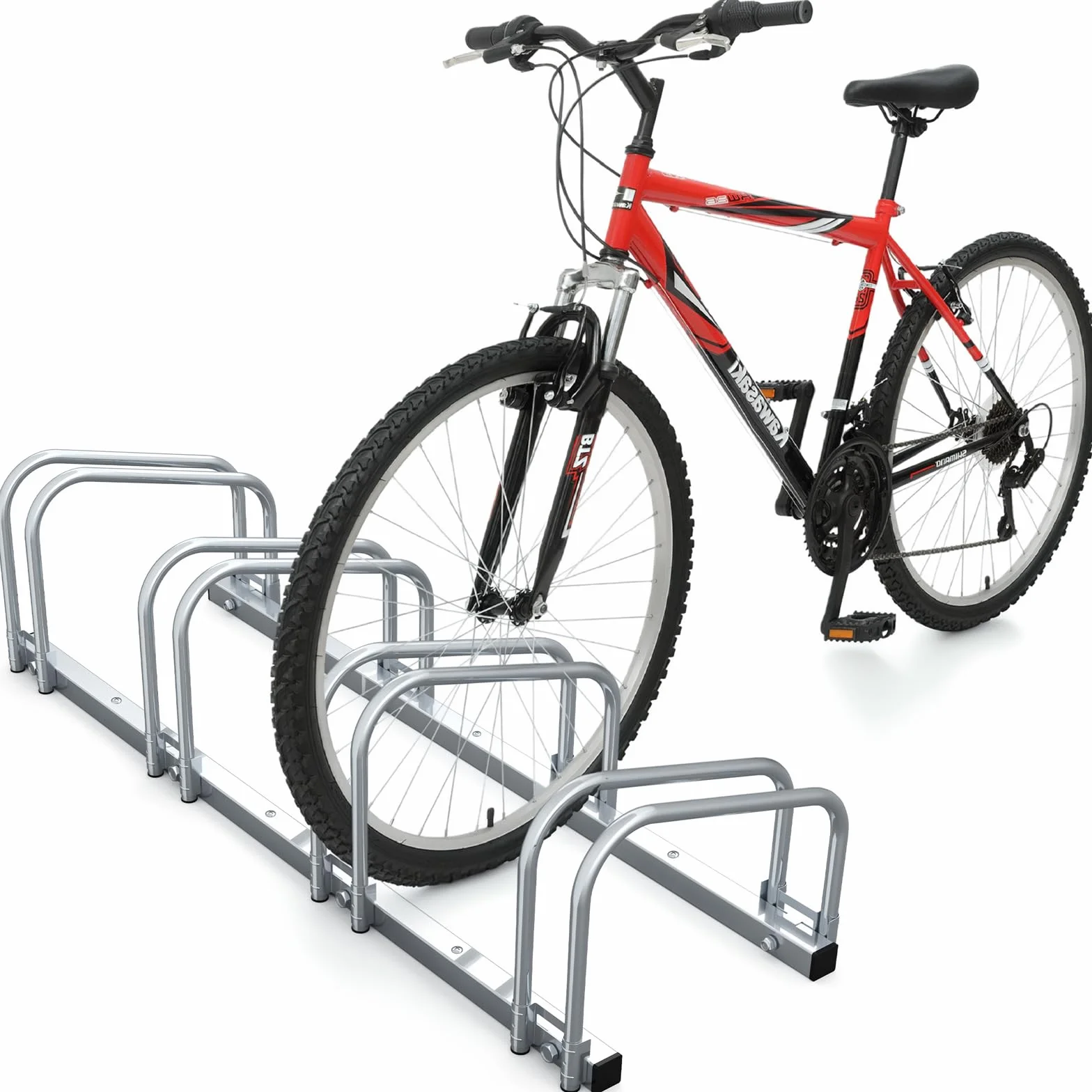 VOUNOT Rastrelliera per Biciclette 4 Posti Argento Installazione a pavimento e parete