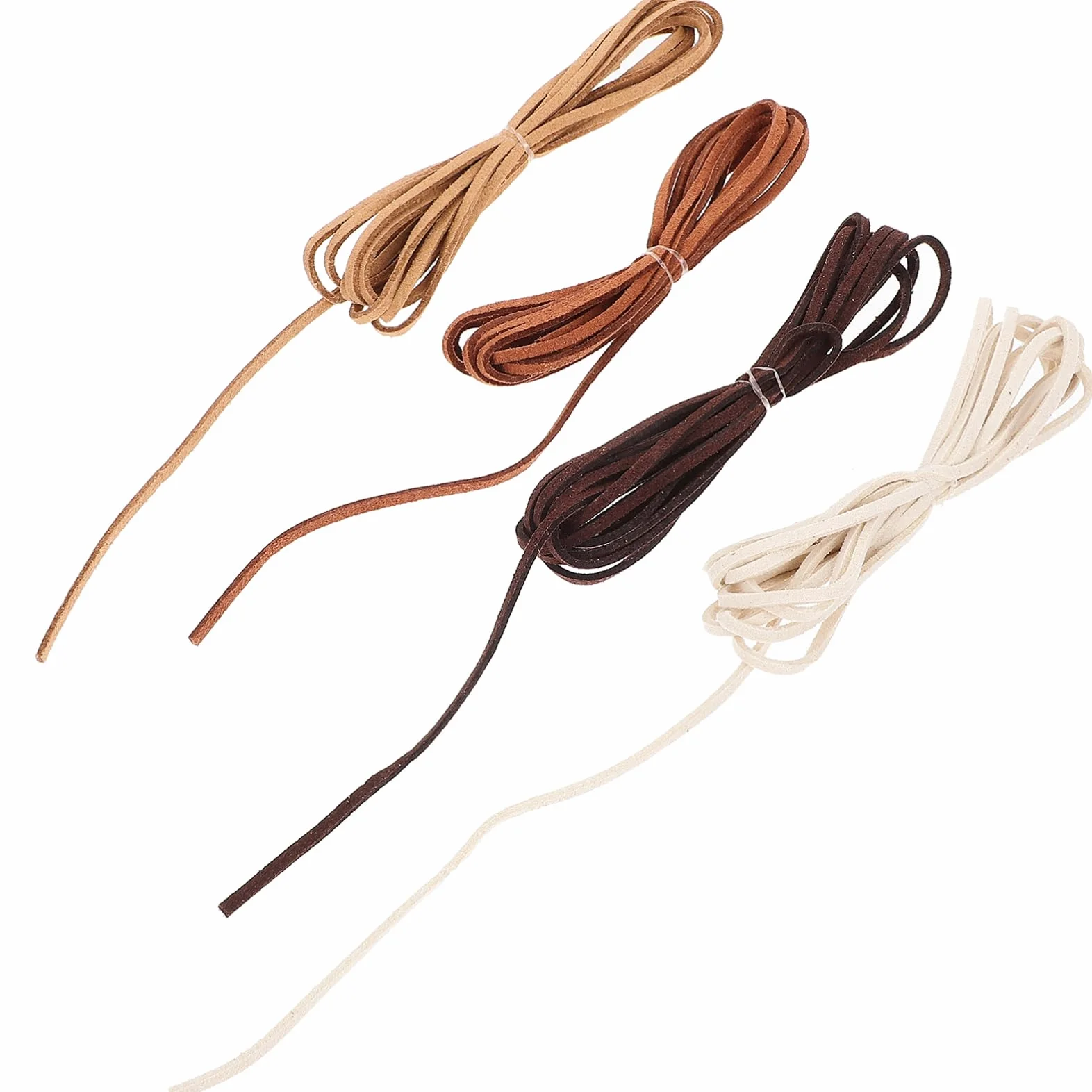 EXCEART Cordoncino Scamosciato 3mm per Bracciali e Collane Fai da Te, 8 Pezzi Flessibile e Facile da Intrecciare, per Artigianato e Creazione Gioielli