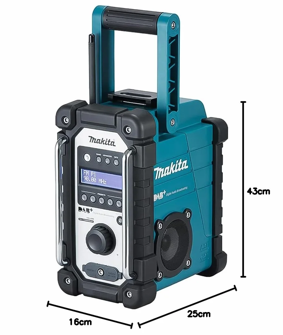 Makita DMR110N Li-ion DAB/DAB+ Job Site Radio - Batterie e caricabatterie non inclusi