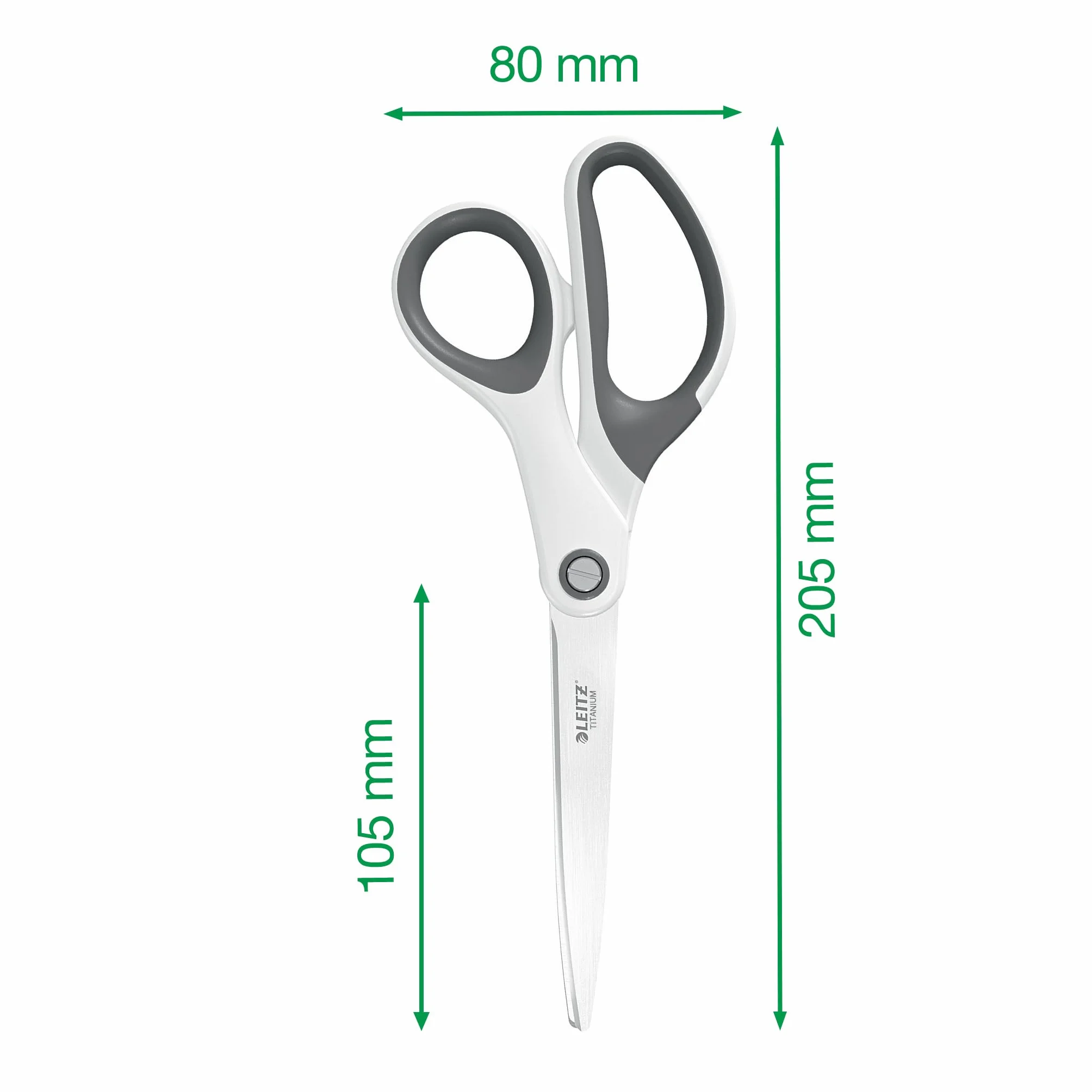 Leitz Forbici in Titanio Utilizzabili con Mano Destra e Sinistra (Ambidestre), 20.5 x 8 x 1.7 cm, Cancelleria per Ufficio, Impugnature Ergonomiche, Gamma WOW, Giallo
