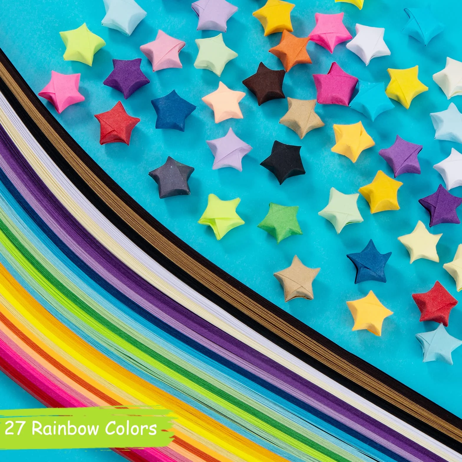 Carta per Stelle Origami Modello Cielo Stellato Arcobaleno 1100 Fogli