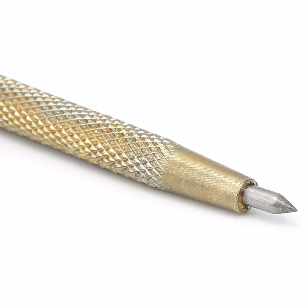Shopping Pazzo Punzonatrice diamantata, punta antiscivolo punta complessiva in acciaio al tungsteno per tracciare piastrelle, marcatura a penna per incisione tavola di legno diamantata in ferro p