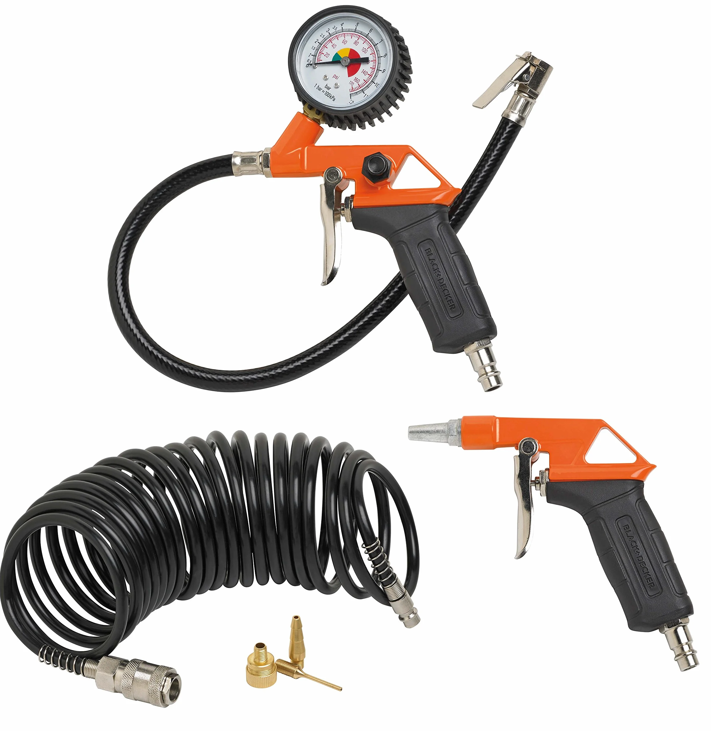 Black+Decker 9045854BND Accessori Compressore d'Aria, 230 V, Nero, BD KIT 6 PCS, Set di 6 Pezzi