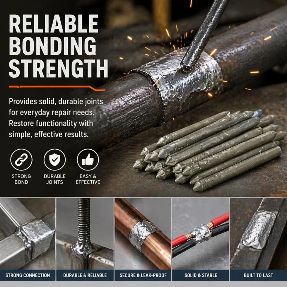 Low Temperature Universal Welding Rod, 2026 New Metal Universal Low Temperature Easy Melt Welding Rods, Lighter Welding Rod,Easy Welding Rods for Metal Welding,Aluminum Welding Rods (6 pcs)