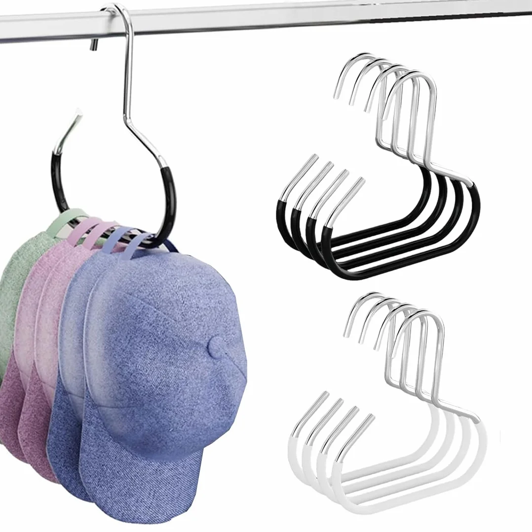 Porta Cappelli da Armadio Cappelliera Organizer Multiuso 8 Pezzi Bianco e Nero