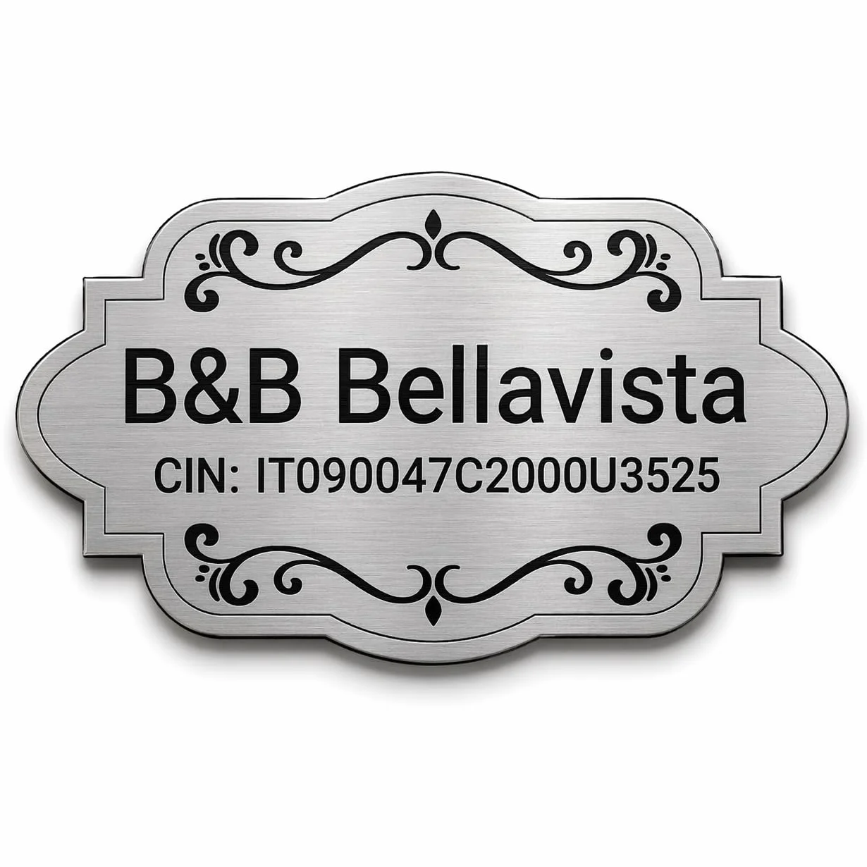 Targa Personalizzata Casa Vacanze CIN 15x8,5 cm Targhetta Porta Ingresso Esterno B&B Affittacamere Agriturismo Incisione Laser Indelebile – Lo Realizzo®
