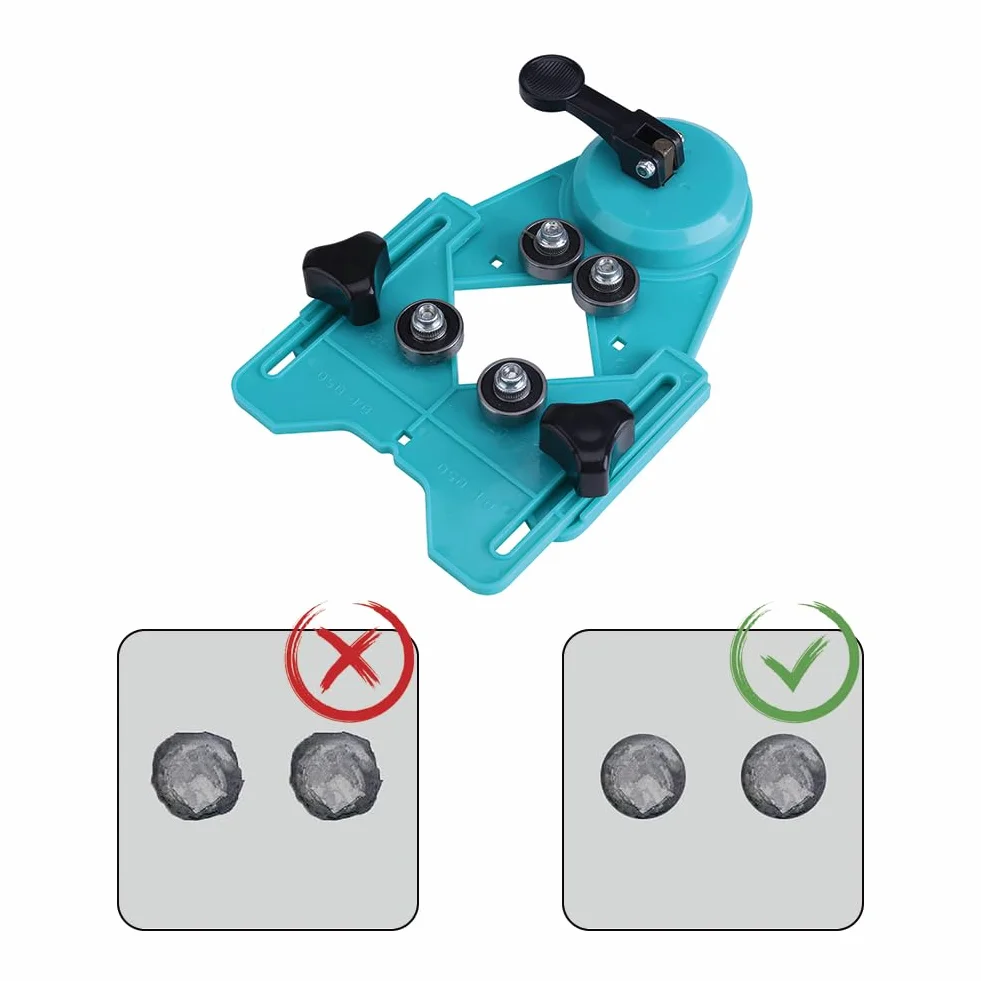 Localizzatore di Fori per Piastrelle Vetro, Guida Trapano Punta Diamantata Guide Ventose a Nucleo Cavo Sega Punte Ceramica Tazza Regolabile 4 mm a 80 mm Base Ventosa Marmo Ceramico Perforazione Seghe