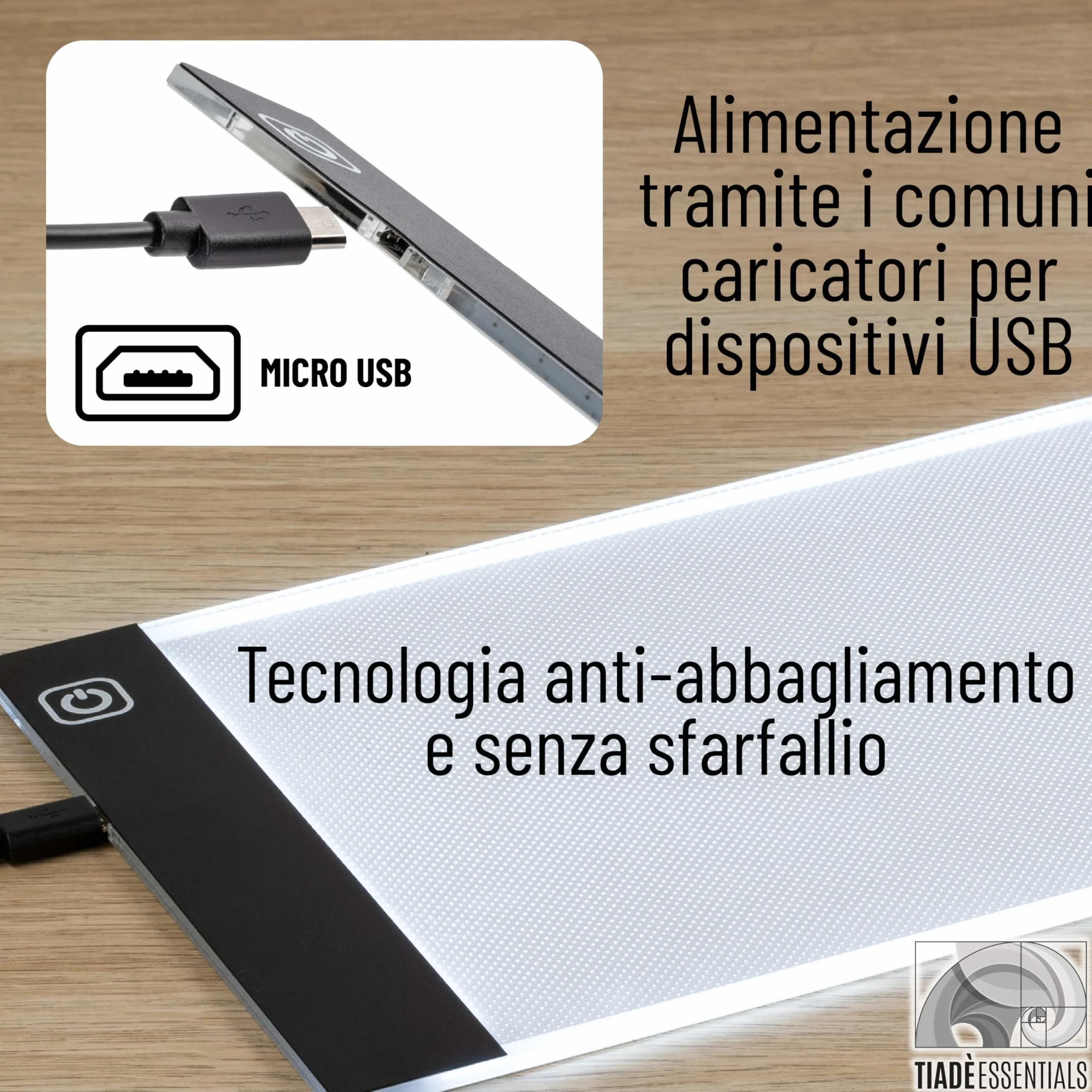Lavagna Luminosa per Disegnare A5 - Tavola Luminosa per Disegnare LED con Luminosità Regolabile