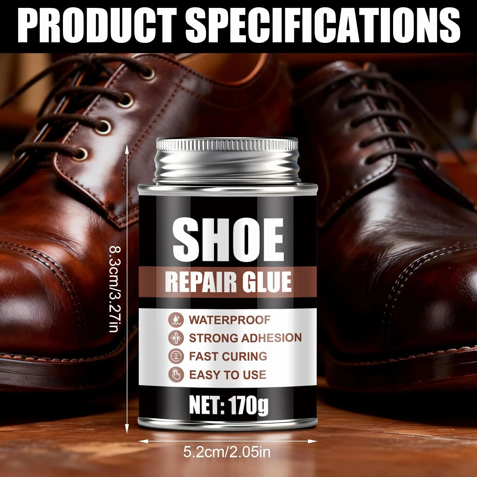 170g Colla per Scarpe Professionale, Colla Scarpe, Colla perScarpe, Altamente Flessibile, Impermeabile, Resistente All'usura, Adatto per Riparare Tacchi Alti, Scarpe da Ginnastica, Stivali