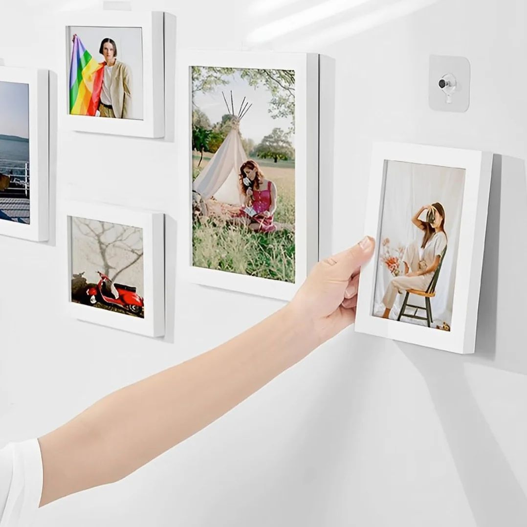 12 Pezzi Ganci Autoadesivi Per Quadri, Chiodi Adesivi Per Quadri Muro, Trasparenti Ganci Per Quadri Muro, Appendi Quadri Senza Chiodi, Per Appendere Quadri, Orologi, Cornici