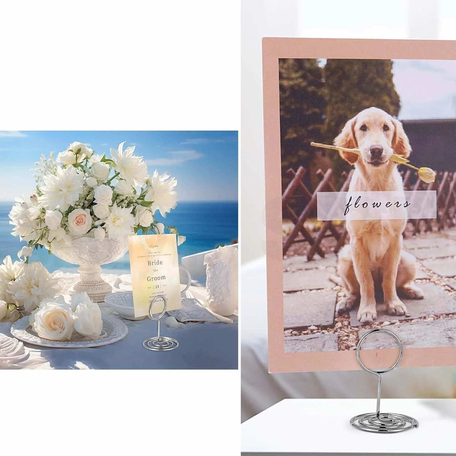 30 Pezzi Argento Segnaposto Tavolo, Segnaposto Matrimonio, Porta Foto, Titolari di Carta Numero di Tabella, Memo Clip, per Feste, Ristoranti, Foto, Matrimoni, Banchetti, Eventi (Rotondo)