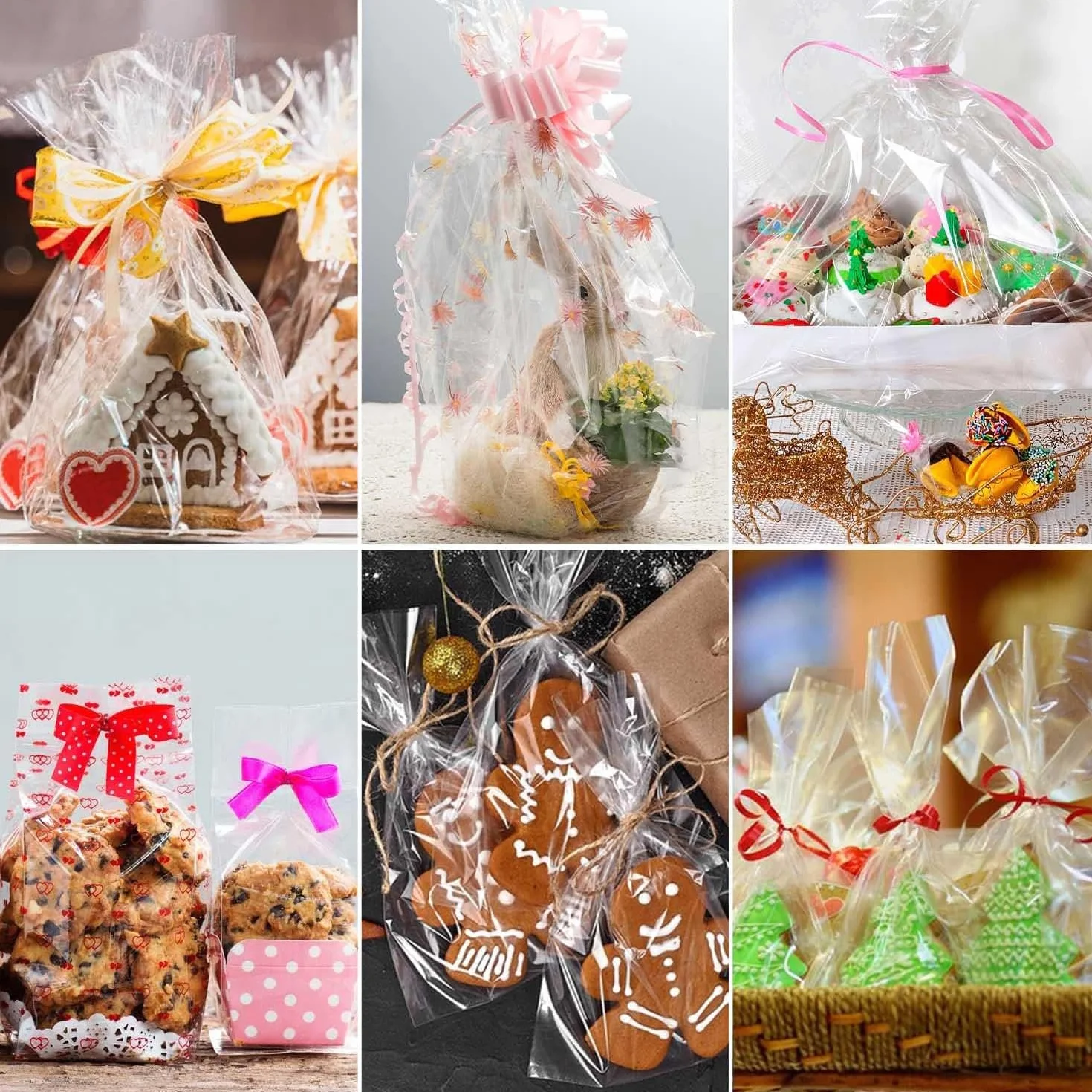 Carta Trasparente per Confezioni, 40 CM x 30 M Cellophane per Imballaggio, Riutilizzabile Cellophane Adatto per Confezionare Fiori Regali Biscotti Snack Scatole Artigianato