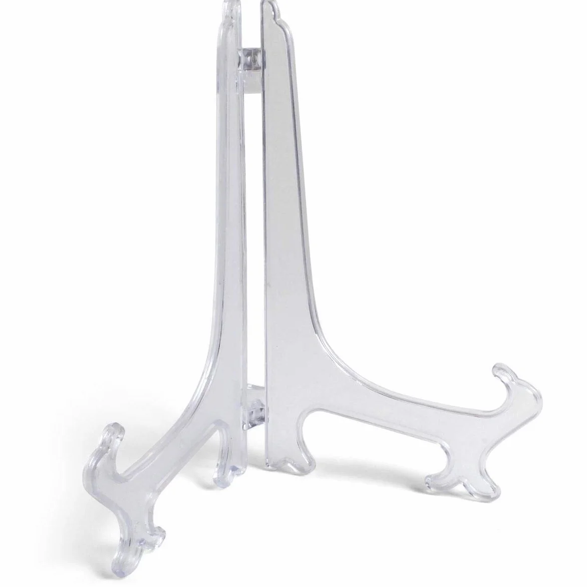 igadgitz Home U7008 - Portapiatti Porta Foto da Tavolo Pieghevole Supporto Foto Plate Stand Cavalletto da Tavolo - Piccolo/Medio/Grande -Trasparente -Medio (1 Pezzo)