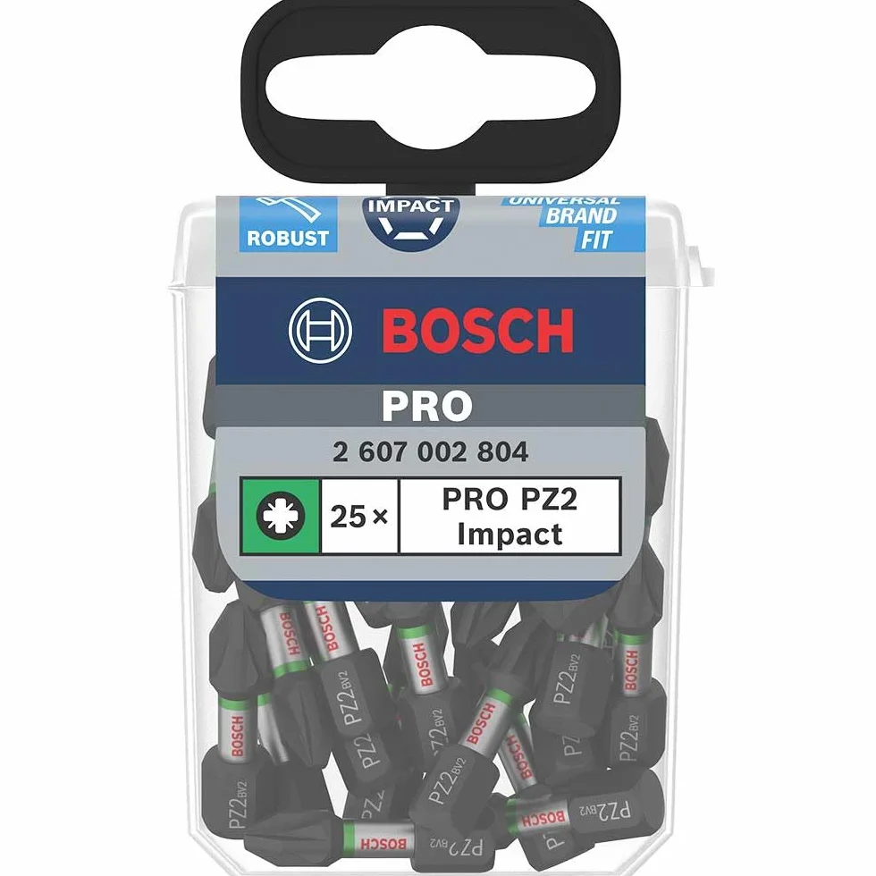 Bosch Atornillar impacto_Caja Tic-Tac 25 puntas Impact Pz2 25mm