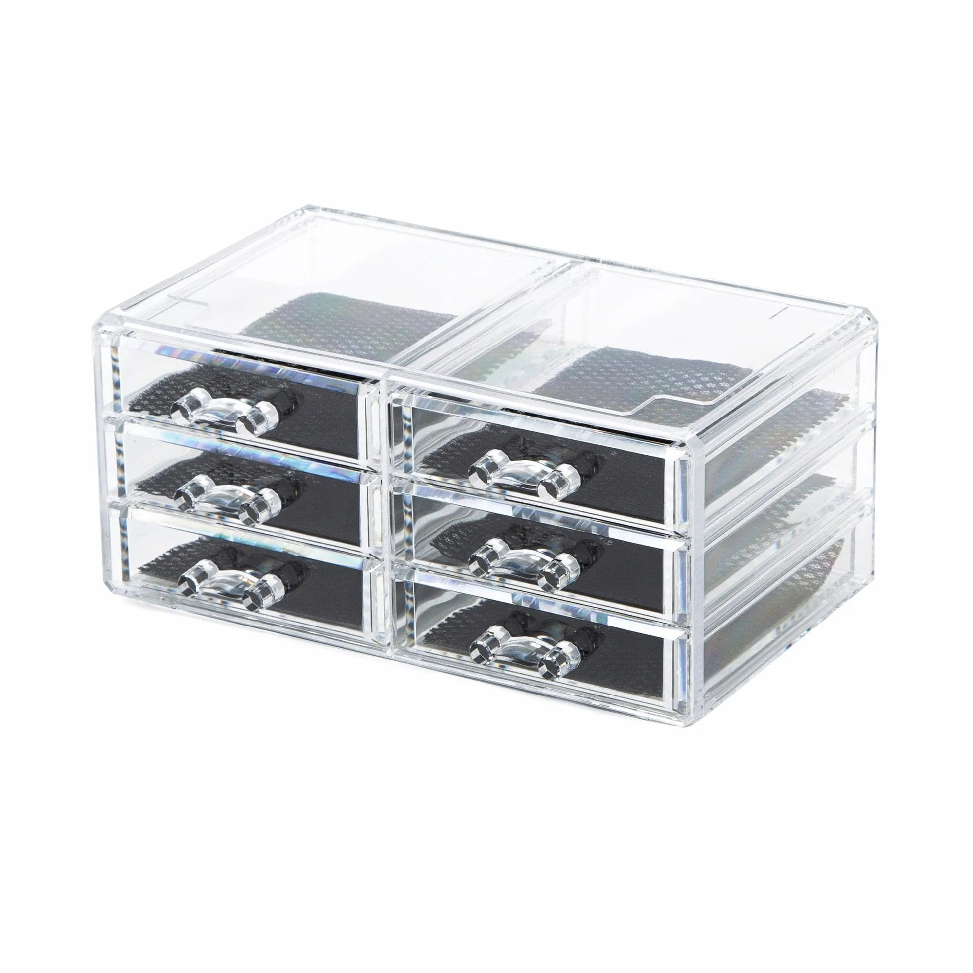 Compactor Bijoux Organizer 6 Cassetti, Polistirene Trasparente, 23.8 x 15 x H. 11 cm