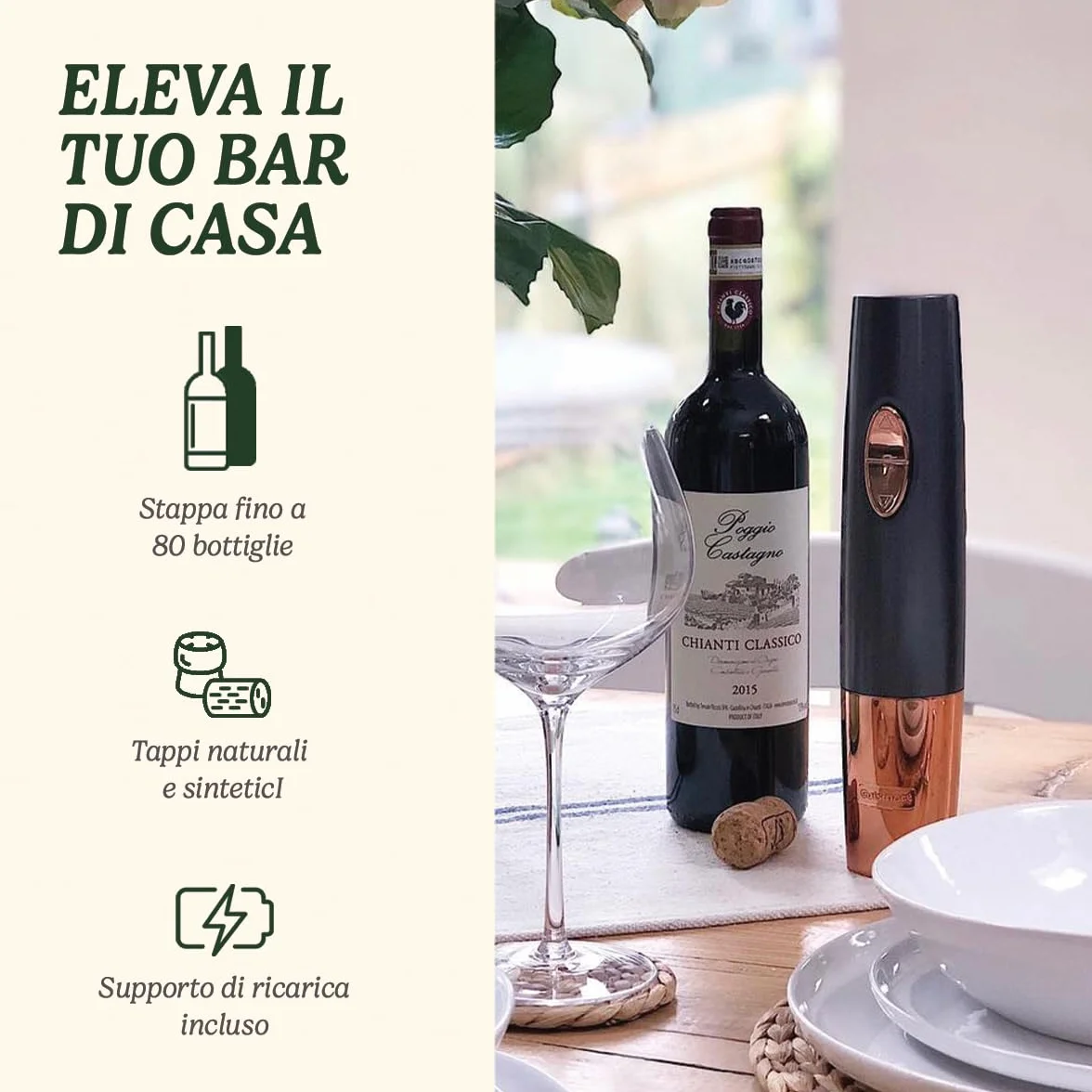 CUISINART CWO50E Apri Vino Automatico Cordless, Plastica