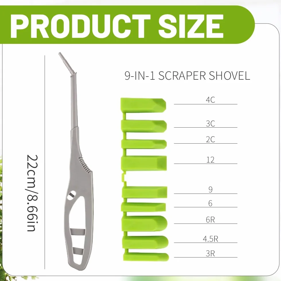 9 in 1 Spatola per Silicone Sigillante, Strumenti per Calafataggio Togli Silicone Kit, Spatola Silicone Professionale per Fughe Kit di Spatole Sigillante Tool per Finestra, Cucina, Bagno