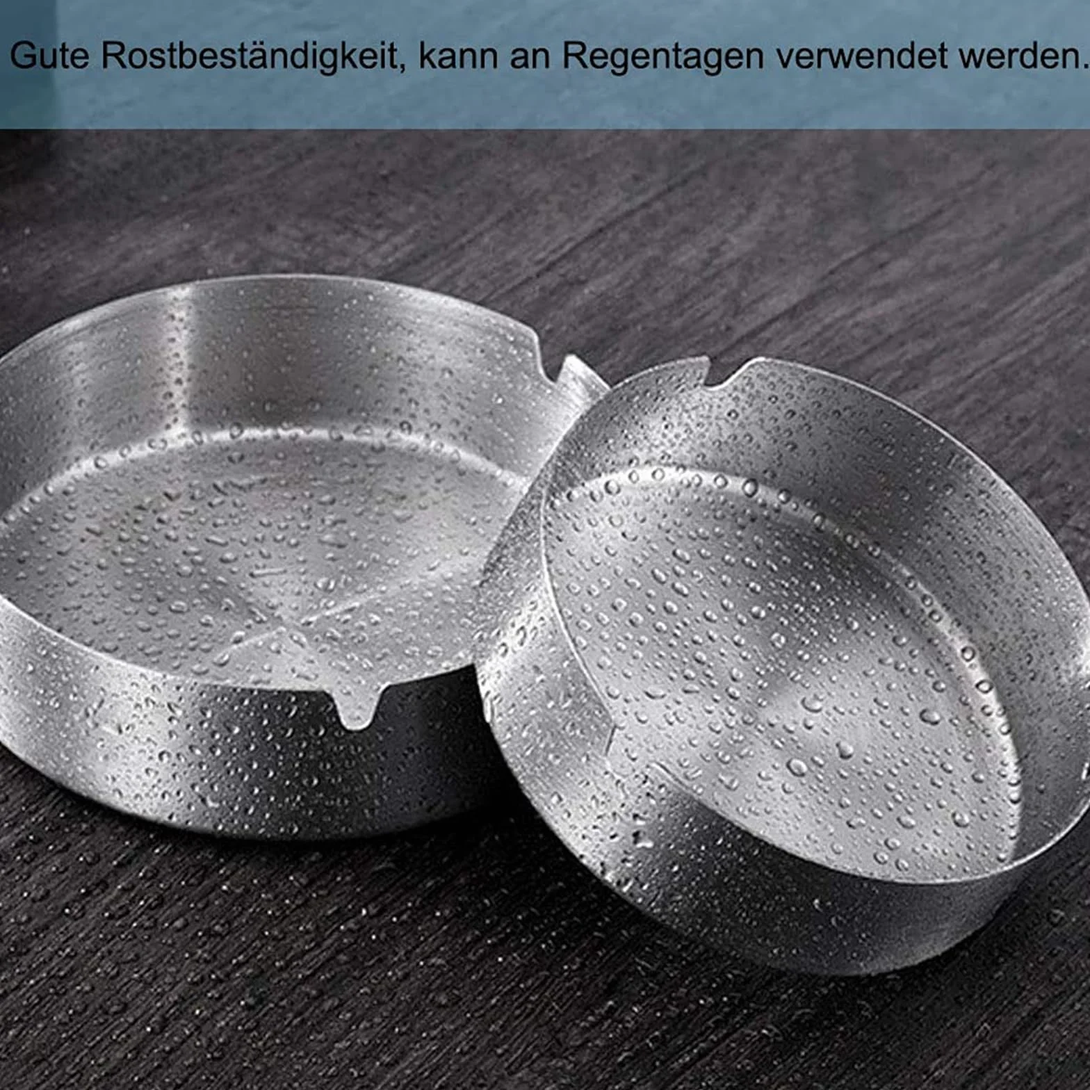 Posacenere Moderno in Acciaio Inox 16 Pezzi 8cm da Tavolo Balcone