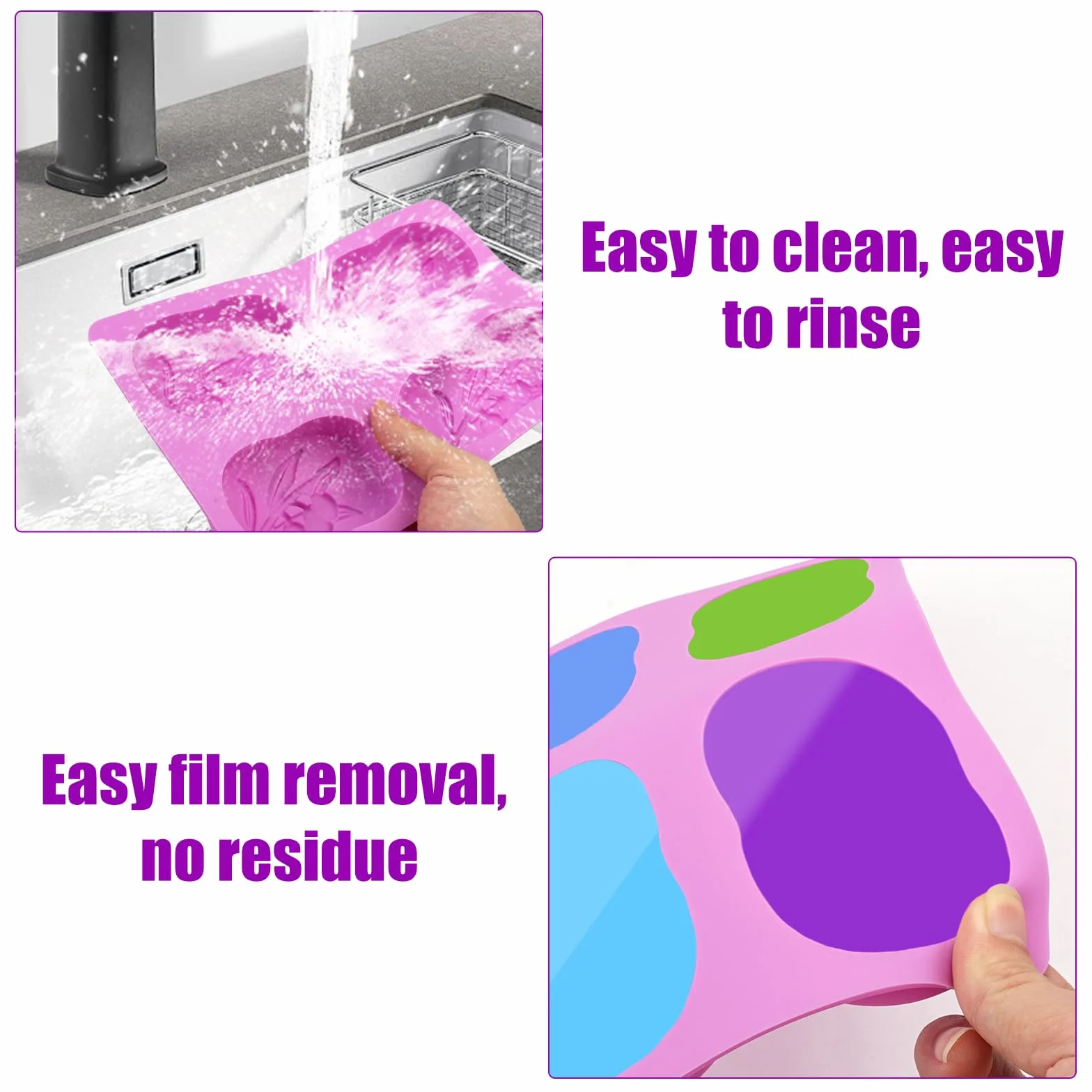 Kit Fai Da Te Saponette 2 Pezzi Stampo, 4 Cavità per Sapone, Stampi Silicone Ovali