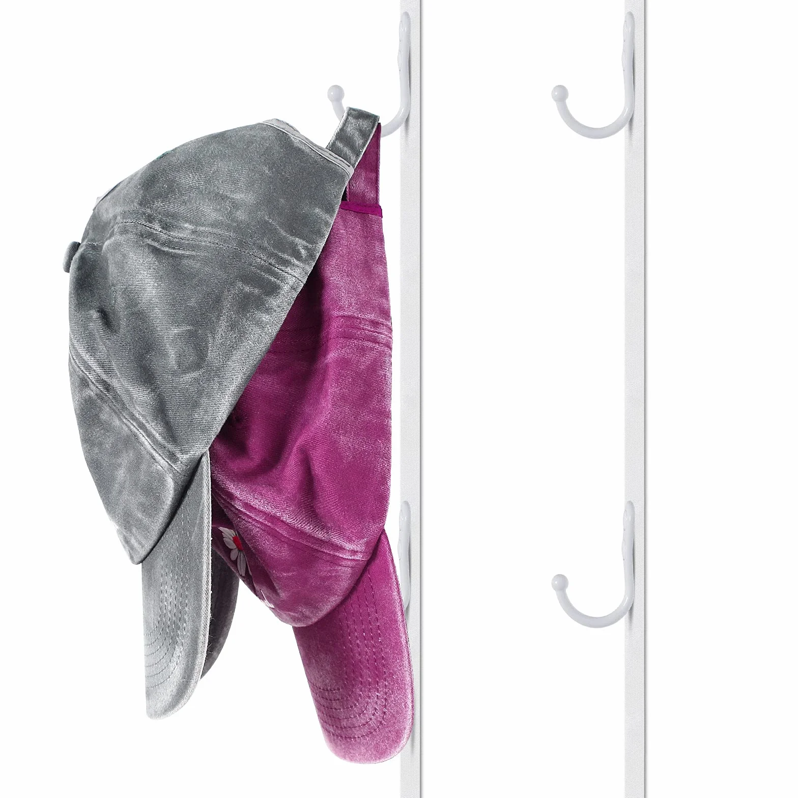 Jetec 2 Pezzi Organizer per Cappelli da Appendere Regolabile con Gancio Bianco