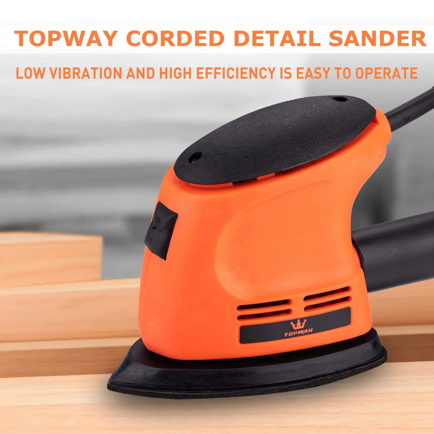 Topway Levigatrice Elettrica 105 W per Angoli con Aspirazione Polvere