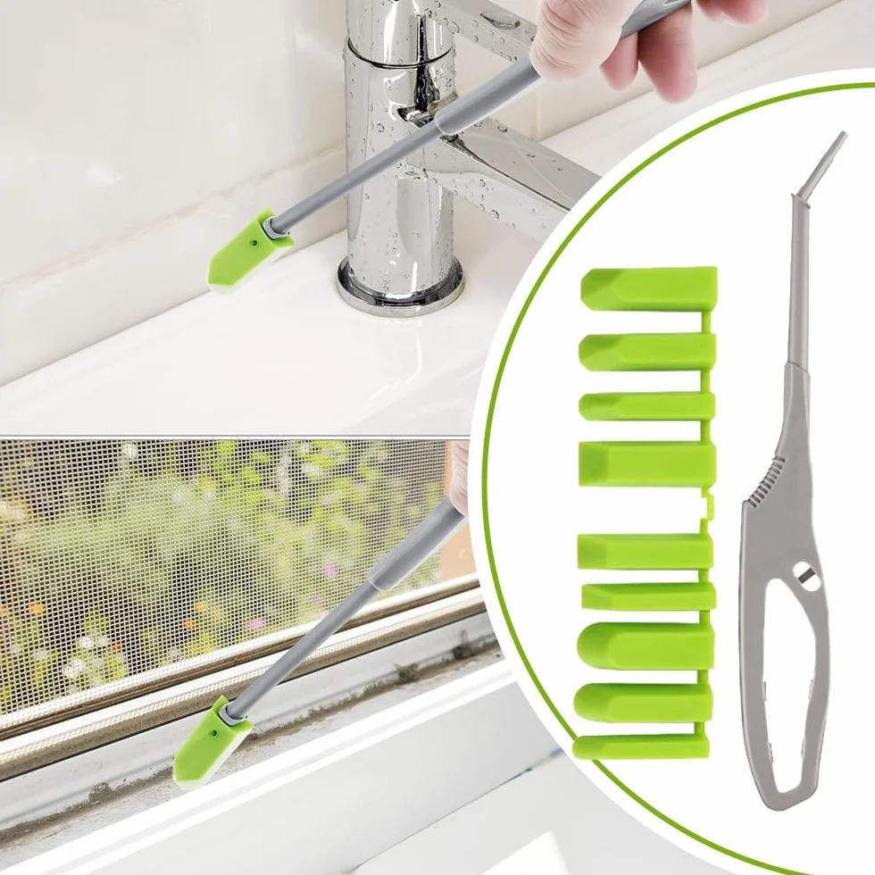 9 in 1 Spatola per Silicone Sigillante, Strumenti per Calafataggio Togli Silicone Kit, Spatola Silicone Professionale per Fughe Kit di Spatole Sigillante Tool per Finestra, Cucina, Bagno