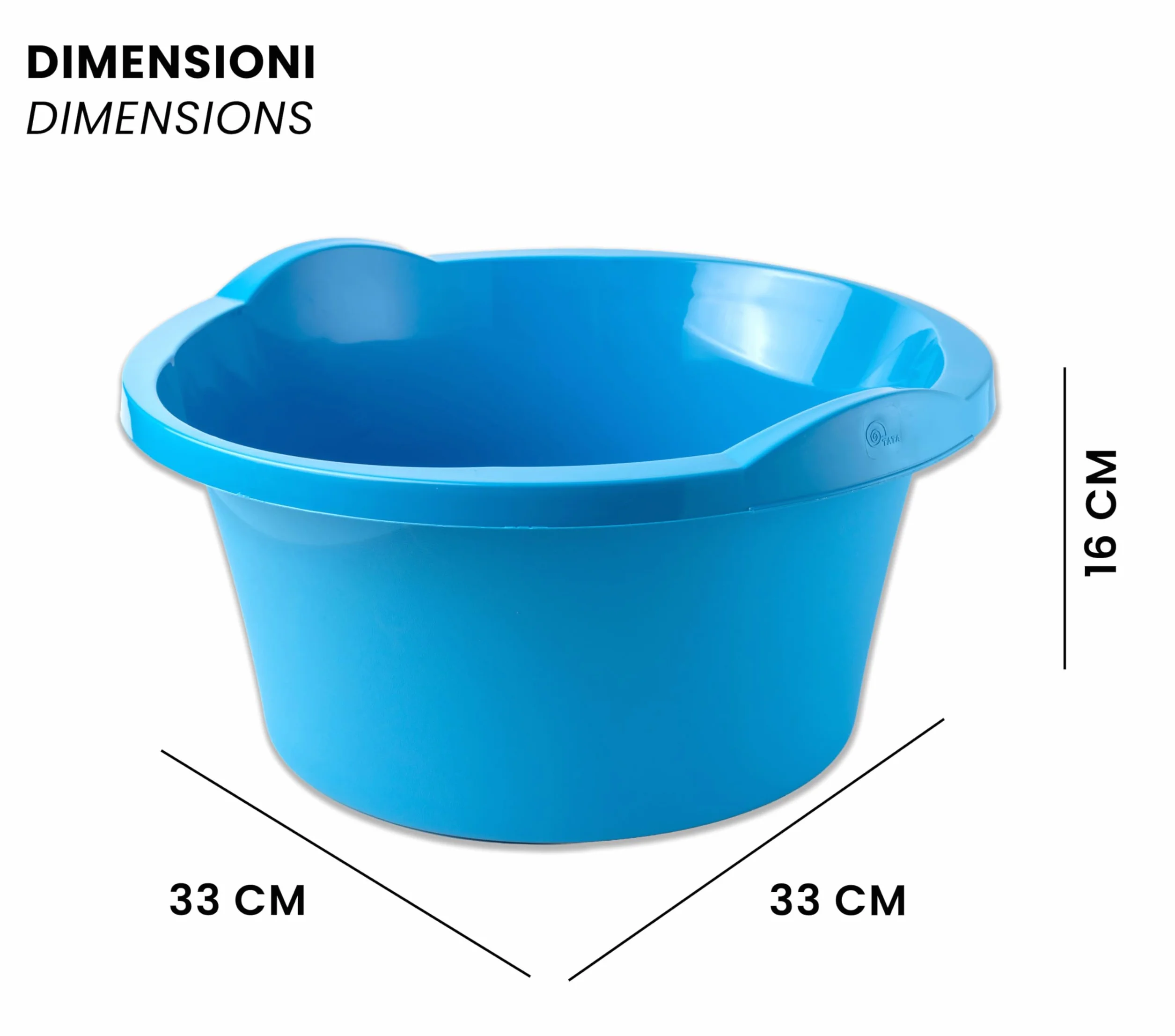Bacinella Tonda in Plastica Multiuso 7L 36x36x16cm Made in Italy IPEA