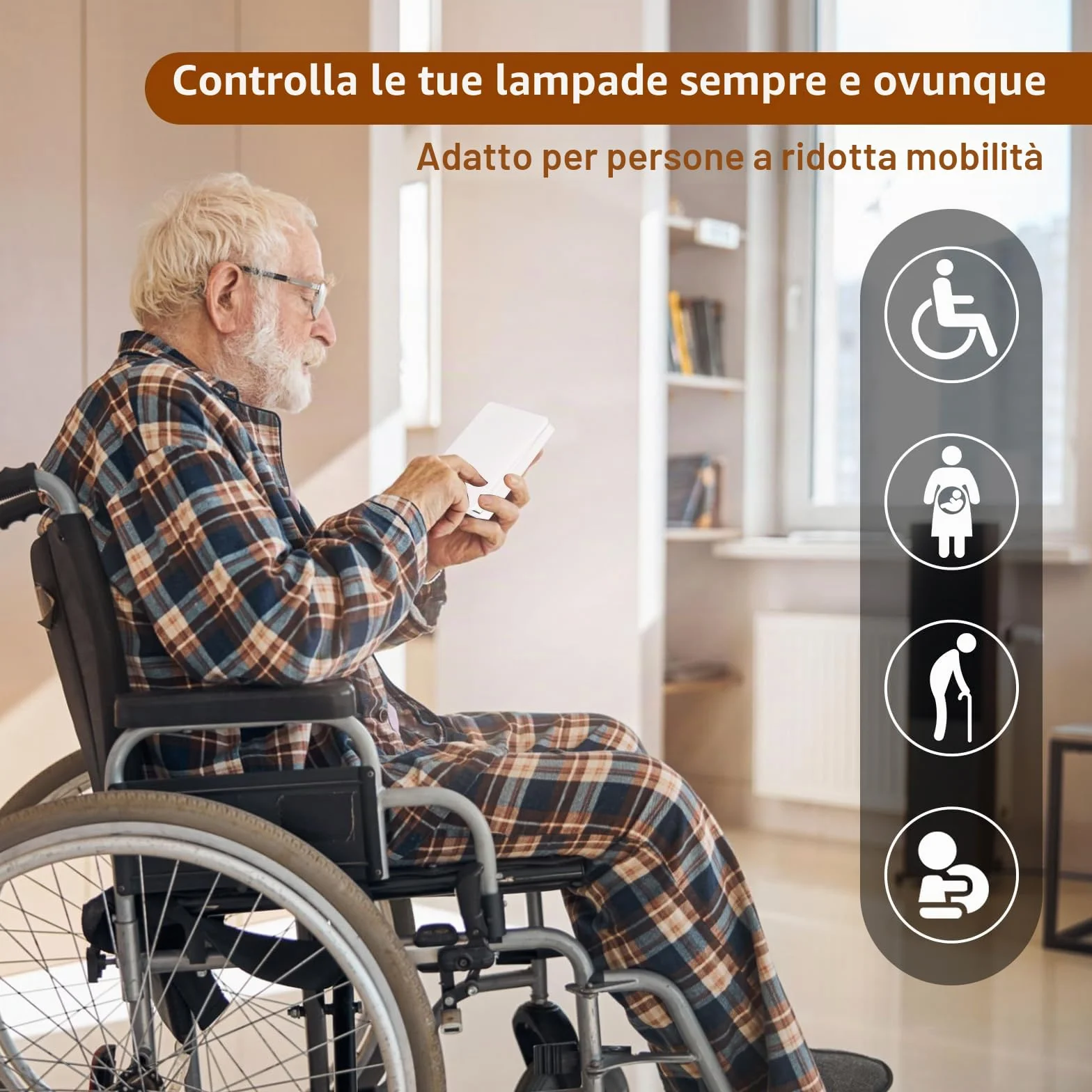 Interruttore Wireless 230v, Interruttore Senza Fili Kinetic Senza Batteria, Accensione Luci a Distanza Impermeabile, Wireless Switch Nessun Cablaggio Richiesto (1 ricevitore, 1 interruttori)