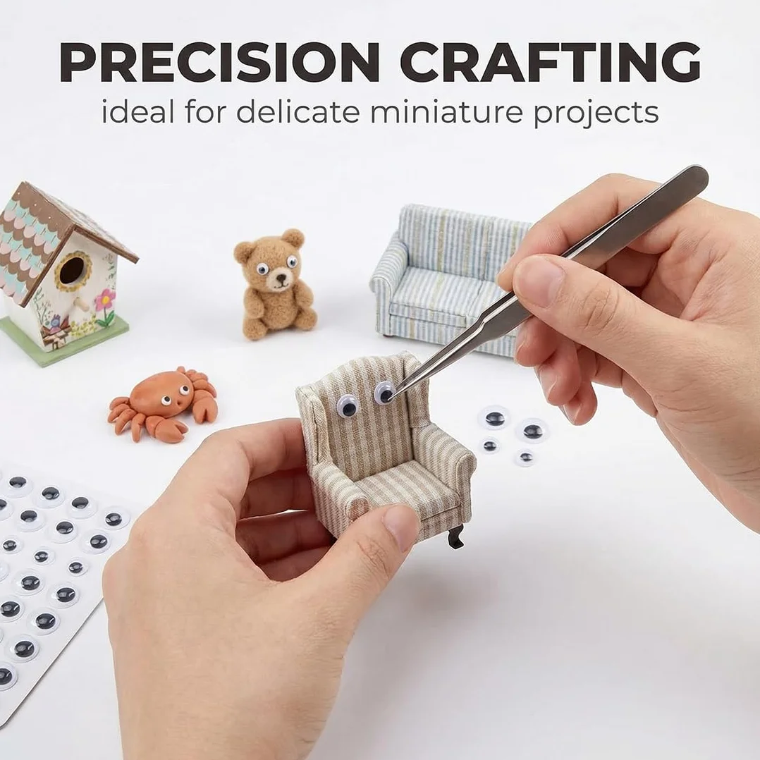 100 Pezzi Occhi Mobili Autoadesivi per Giocattolo, Fai da te, Scrapbooking, Occhietti Adesivi per Lavoretti e Accessori (12mm)