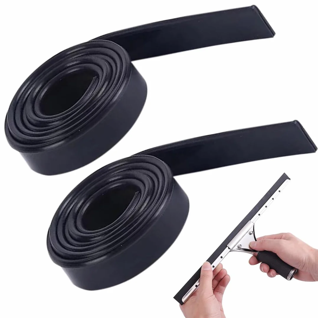 Gomma Morbida di Ricambio, 2 Pezzi, Labbro in Silicone per Tergivetro, Tagliabile, Gomma di Ricambio per Lavavetri e Pulizia Vetri Finestre, Accessorio per Bagno (105 cm)