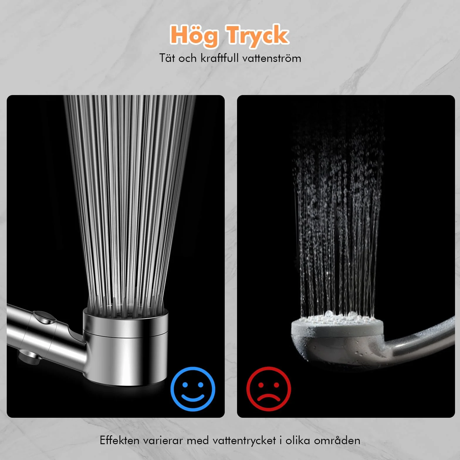 MEKO Soffione Doccia con Filtro a 15 Fasi, Soffione Anticalcare con Tubo da 1,5M, 3 + 1 Tipi di Getti per Soffione Doccia ad Alta Pressione e Risparmio Idrico-Argento Cromato