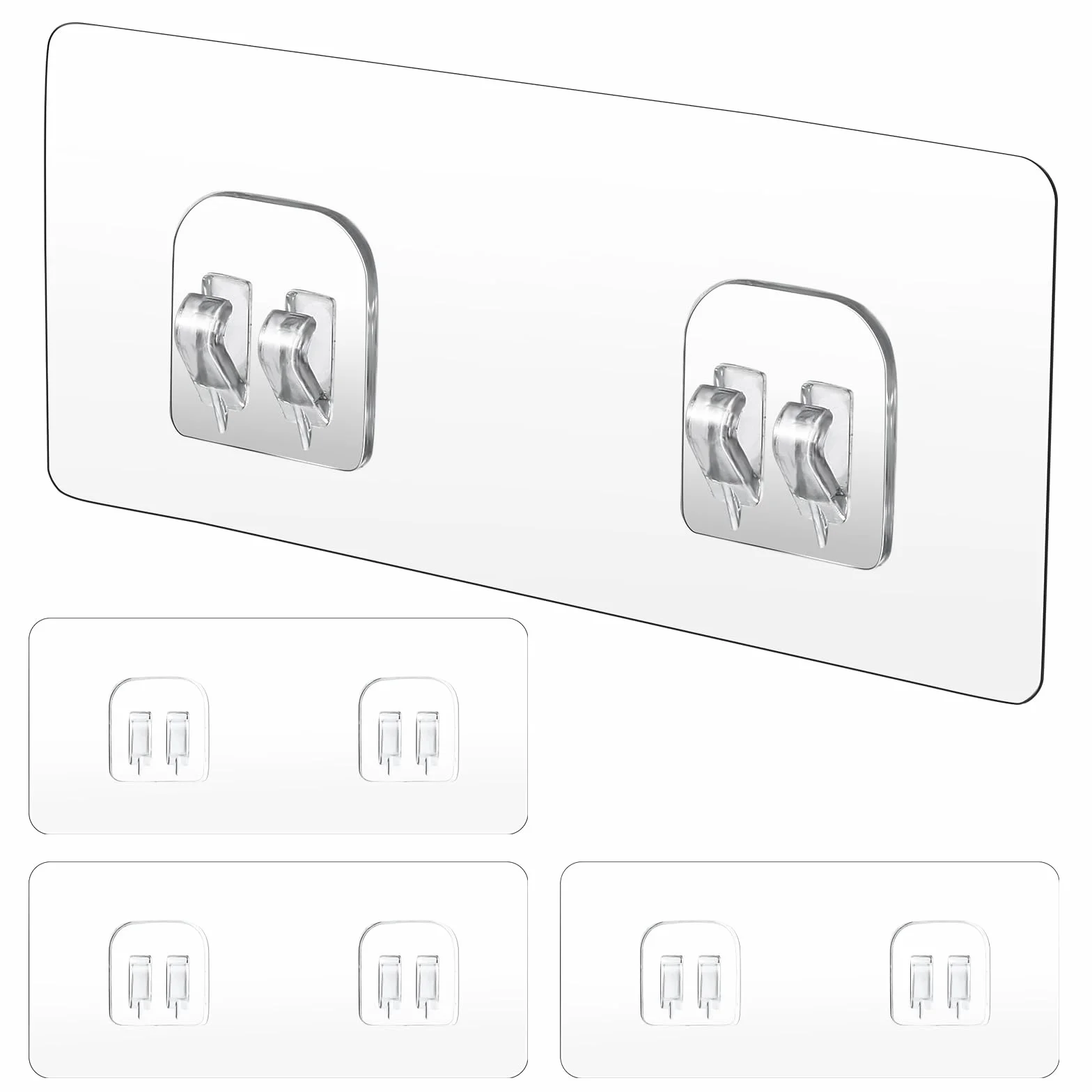 Confezione Da 4 Adesivi Sostitutivi Portaoggetti Da Doccia Ganci Adesivi Resistenti per Portaoggetti Da Doccia Ad Angolo Mensola Del Bagno Cestino Portasapone Ganci per Appendere Accessori Da Cucina