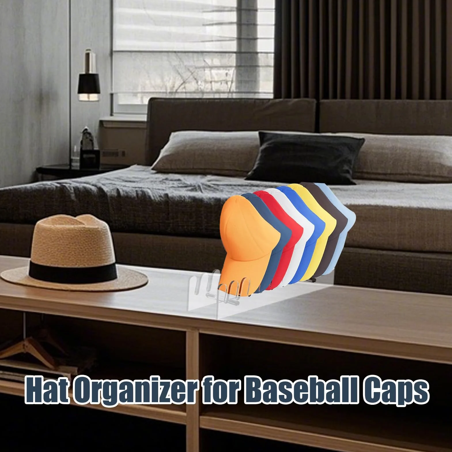 Organizzatore di stoccaggio dei cappelli, rack per cappellini da baseball,Porta di deposito da 10 slot a cappello - Scaffale per organizzatore domestico che risparmia spazio, tappi da baseball stand-s