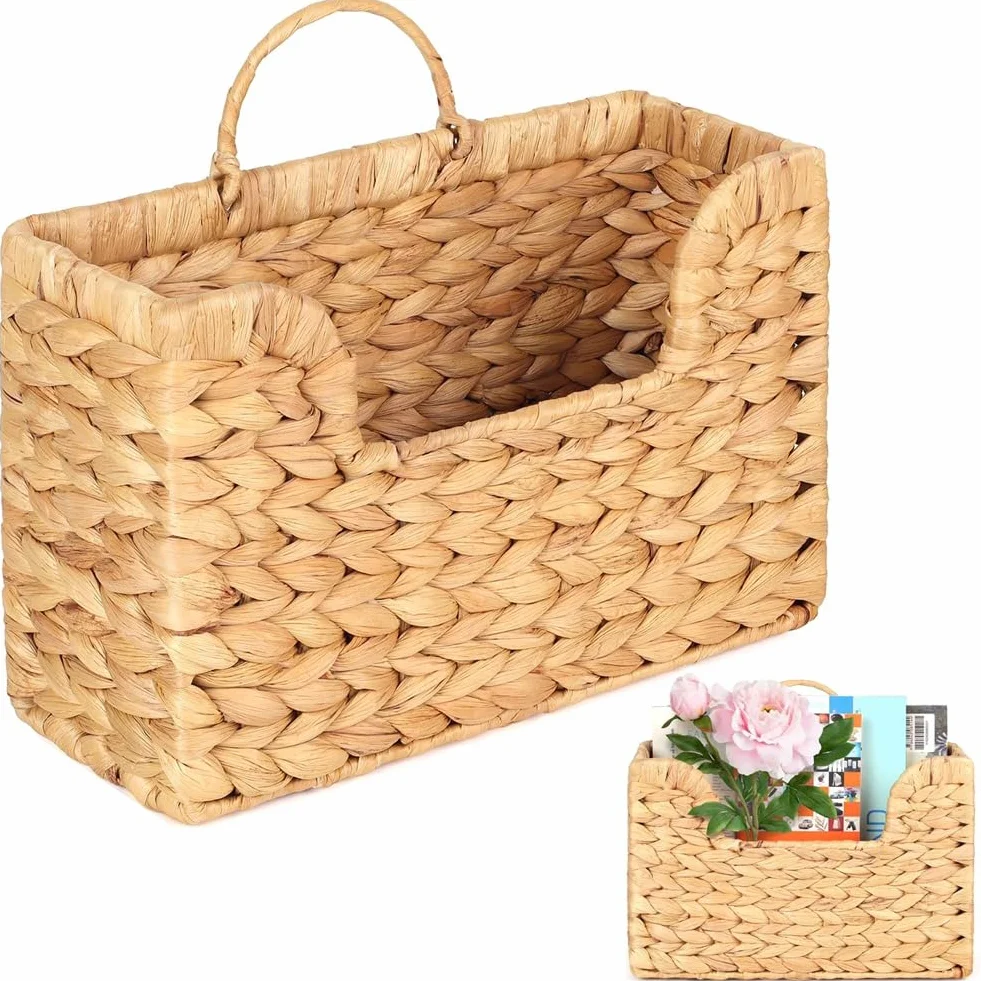 Panestro per la Rivista Hyacinth Water Water Water Boho per L'Ingresso, Soggiorno, Ufficio