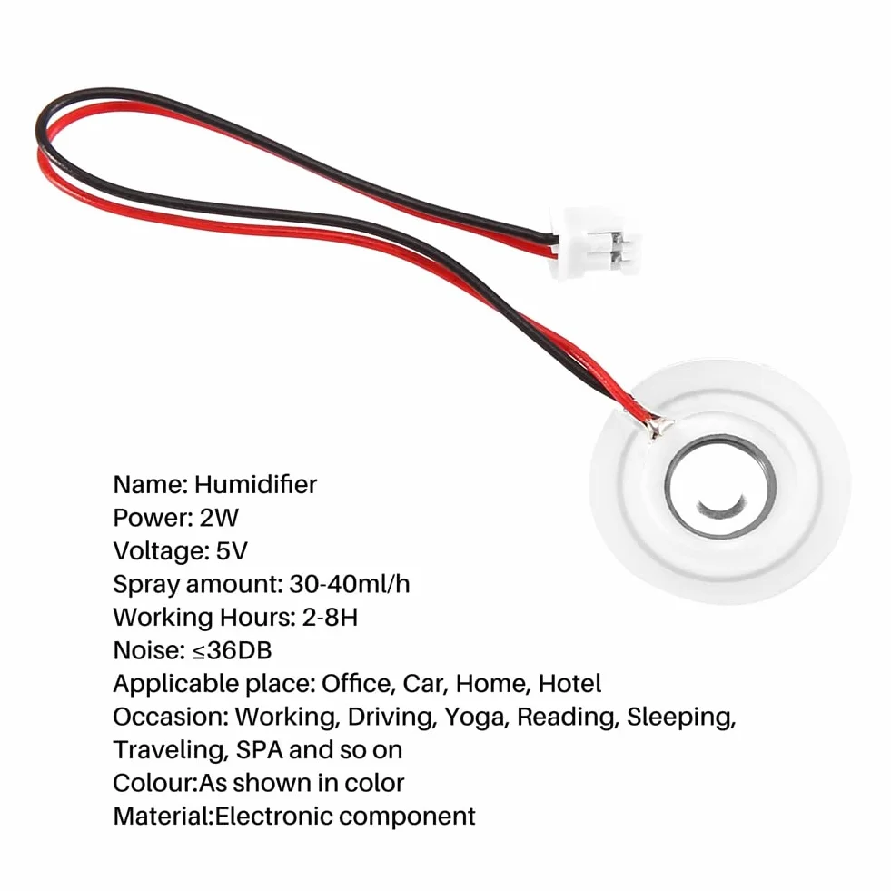 4PZ 20MM Ultrasonic Mist Maker Fogger Atomizzatore Trasduttore Pellicola Piastra Accessori Umidificatore Guarnizione Gomma