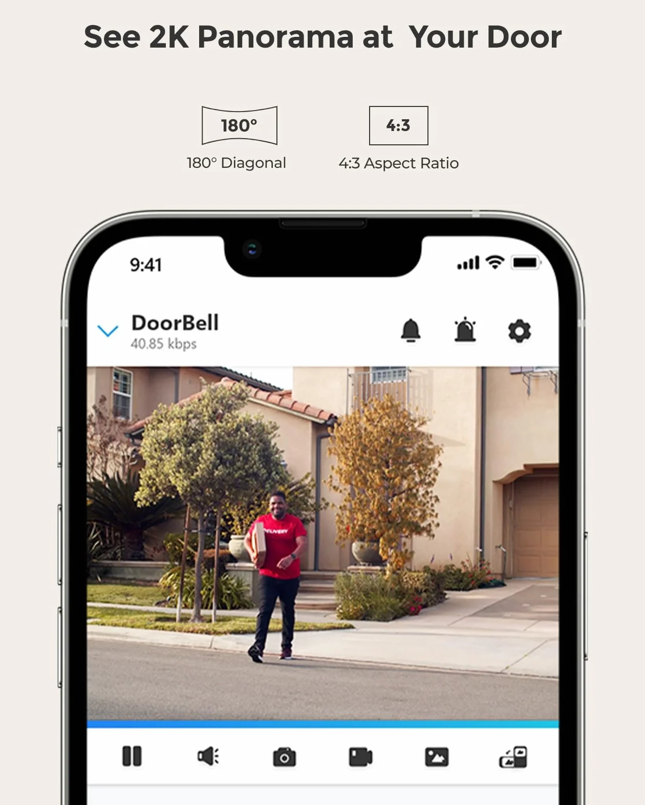 Reolink 5MP Videocitofono PoE con Chime, Vista 180°, Rilevamento Uomo, Audio Bidirezionale, Nero (Ricondizionato)