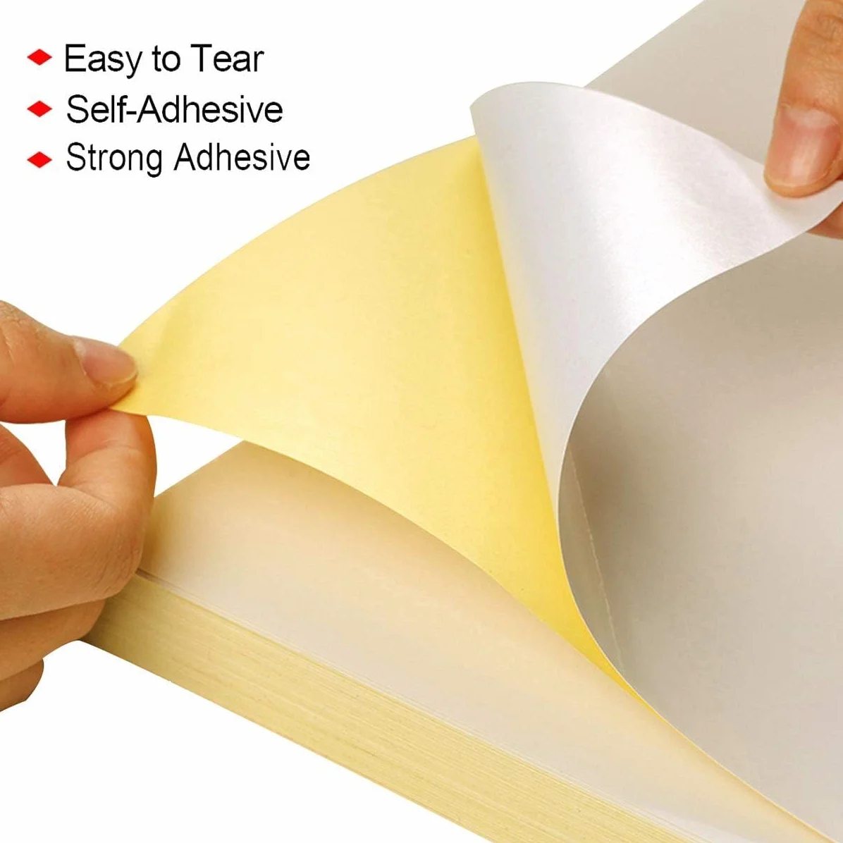 65 fogli Glossy Sticker Paper, A4 autoadesivo adesivo di carta per stampanti laser e ad iniezione (65 fogli)