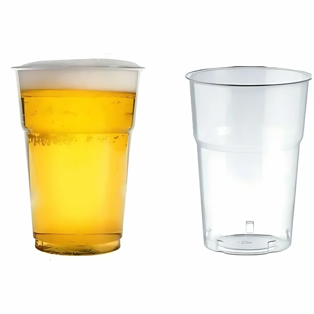 Bicchieri in Plastica Kristal 400 ml - Set da 500, Riutilizzabili, Trasparenti, Ideali per Birra e Feste